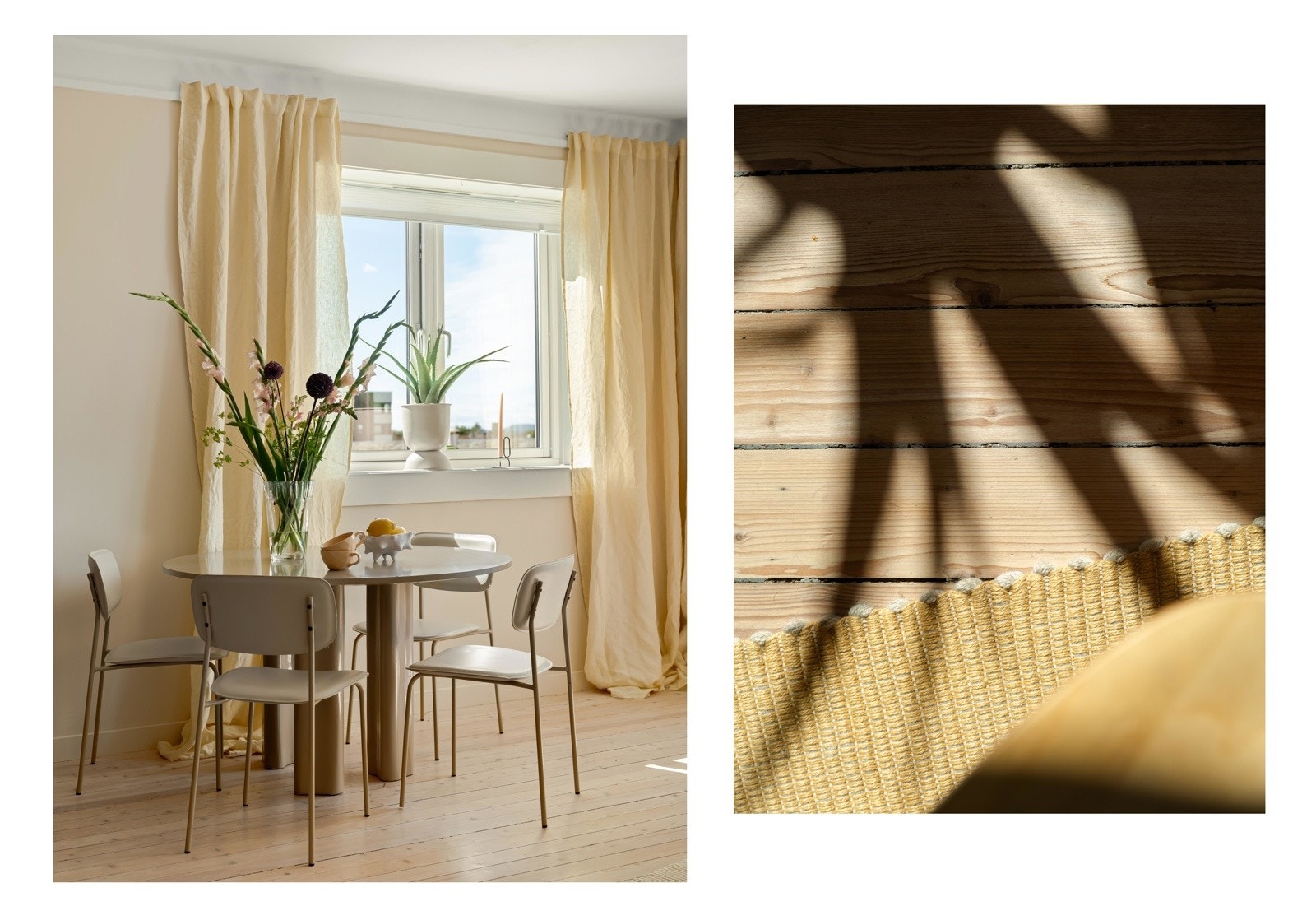 I slutten av 2020 ble planløsningen endret, og kjøkkenet flyttet ut i stuen. Dette gjør at du også kan ha langbord eller kjøkkenøy her. Galleribilde