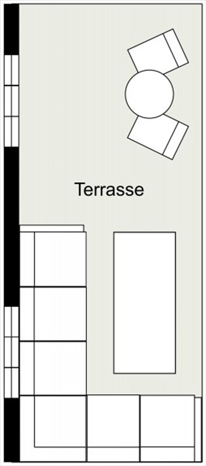 Plantegning terrasse. Galleribilde