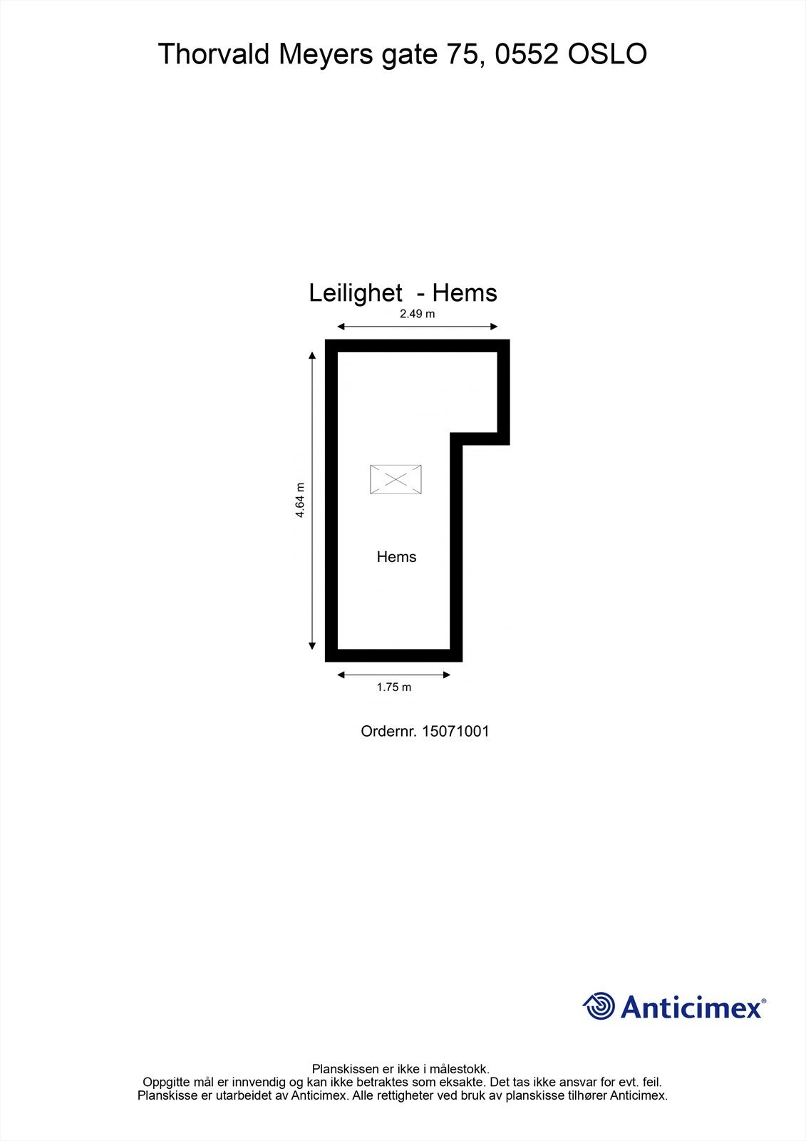 Plantegning hems. Galleribilde