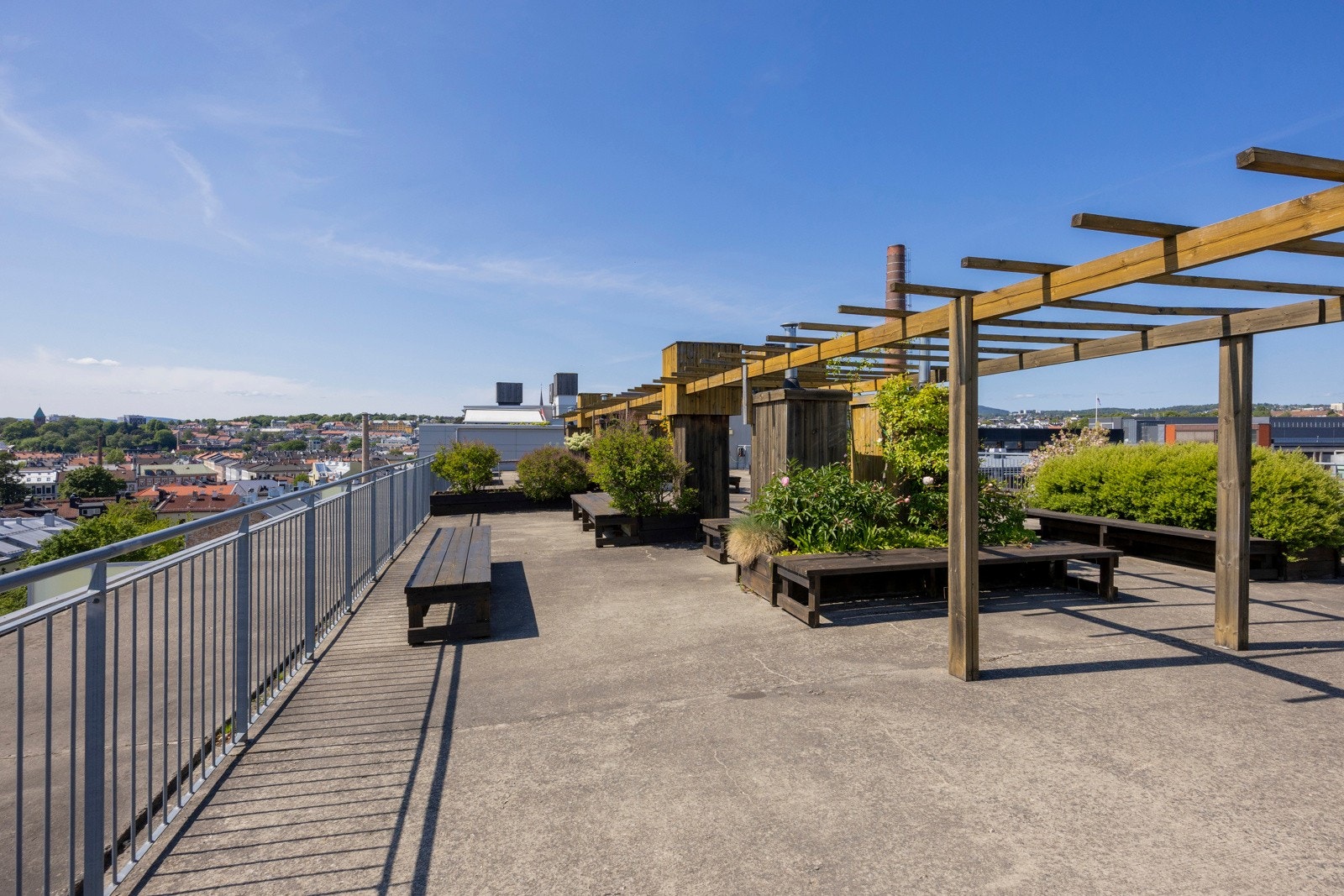 Nyt sommervarmen på taket med en god bok eller noe godt å drikke. Galleribilde