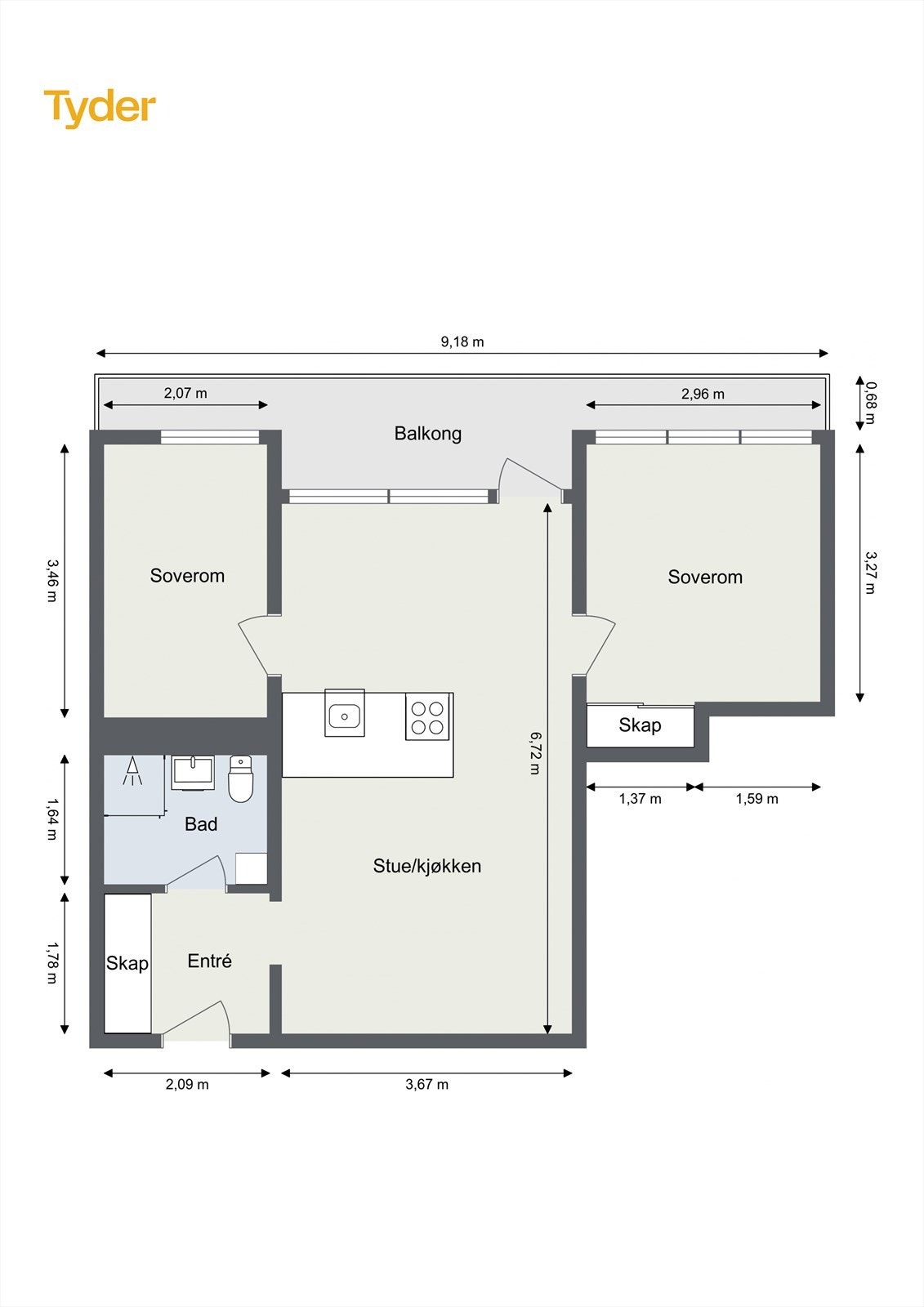 Planskisse Galleribilde
