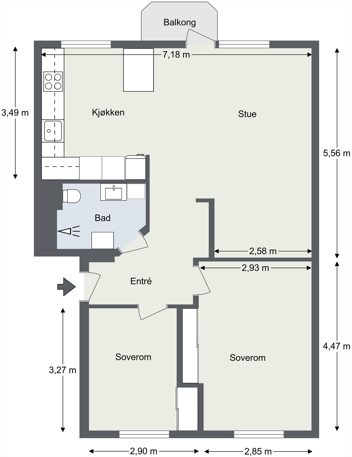 Plantegning til orientering. Galleribilde