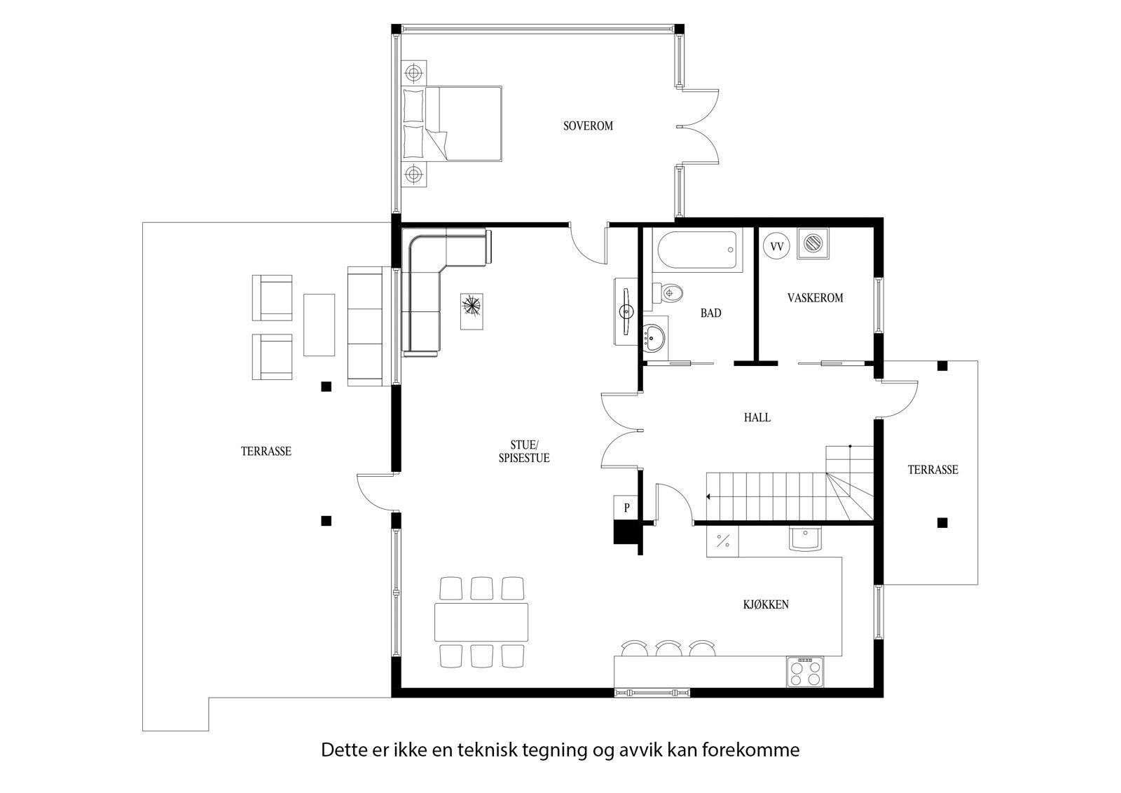 Planløsning 1. etg Galleribilde