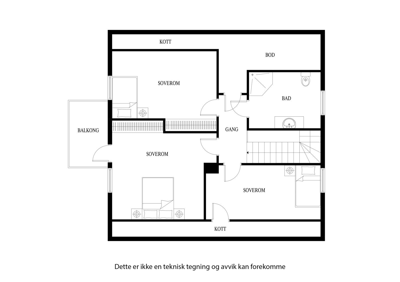 Planløsning 2. etg Galleribilde
