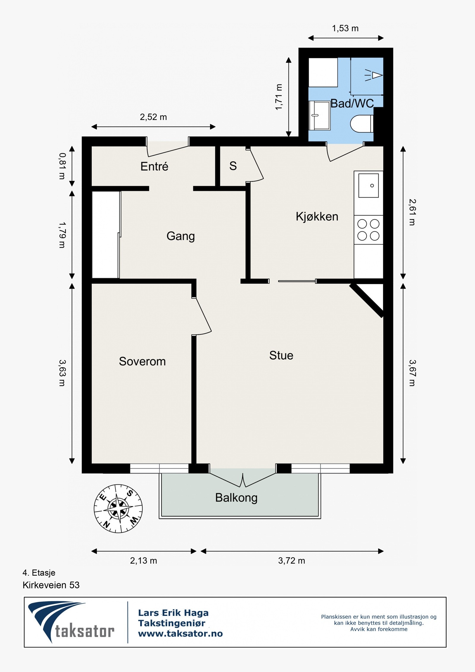 Alternativ planløsning med soverom. Galleribilde