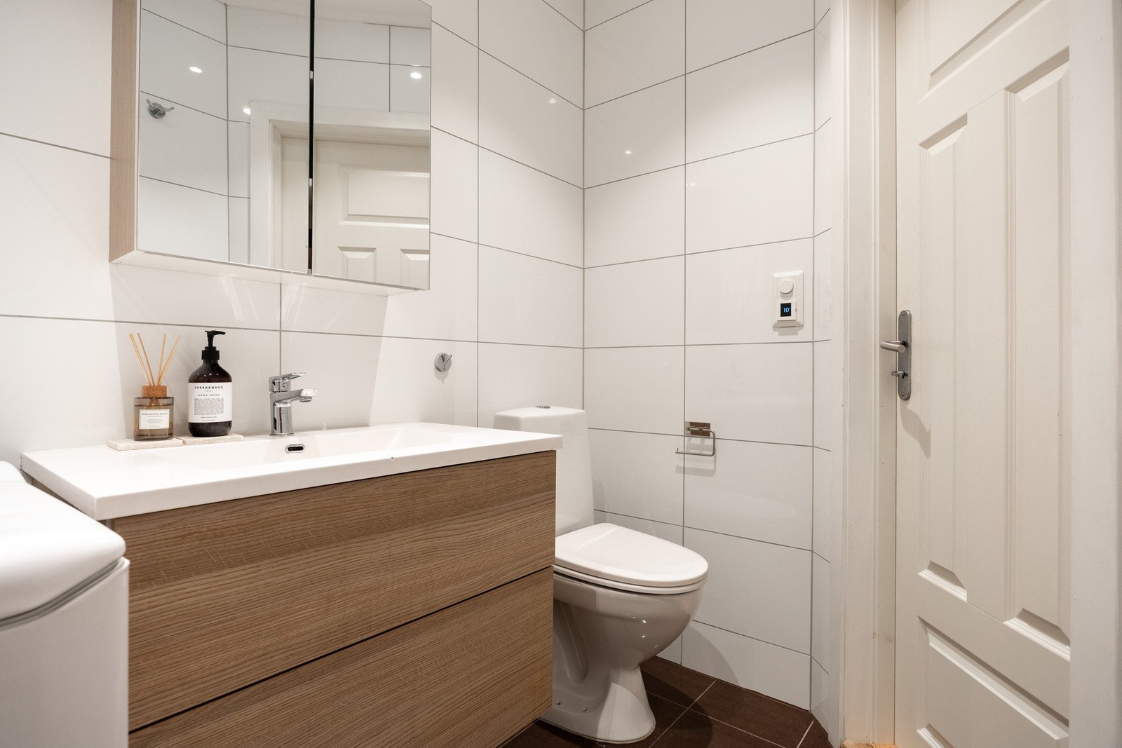 Det er opplegg for vaskemaskin. Galleribilde