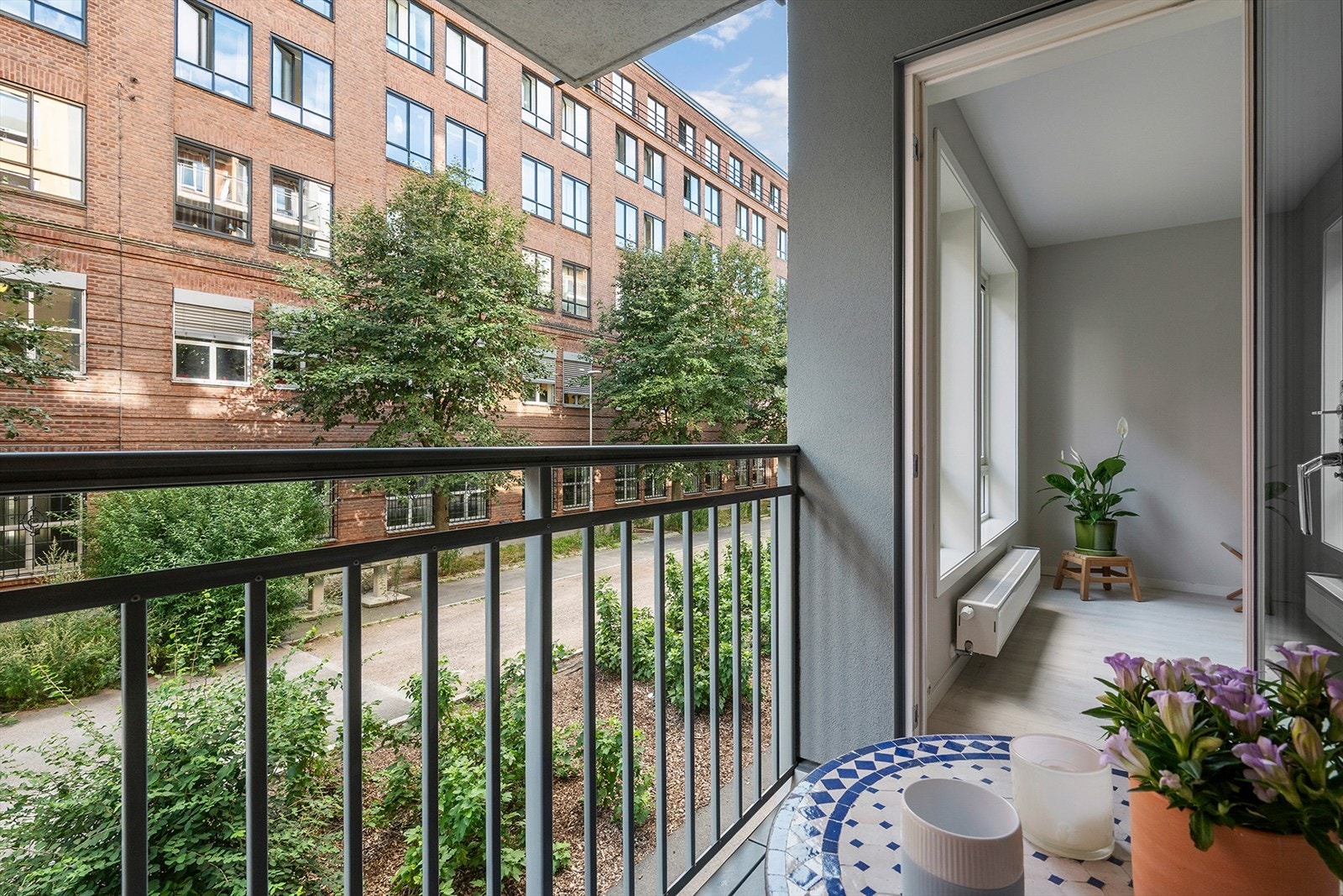 Vestvendt balkong på 3 m². Galleribilde