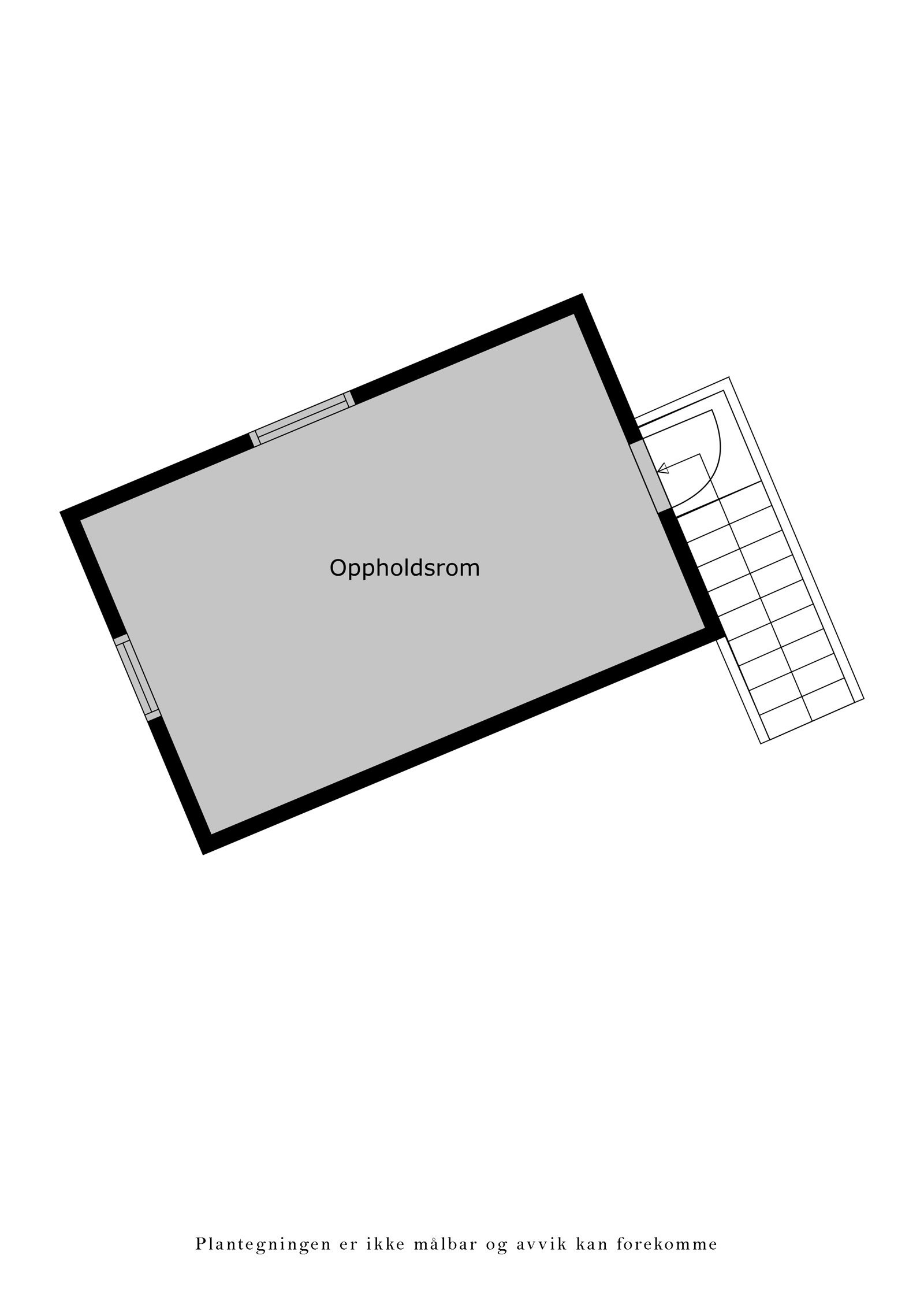 Veiledende plantegning garasjeloft. Galleribilde