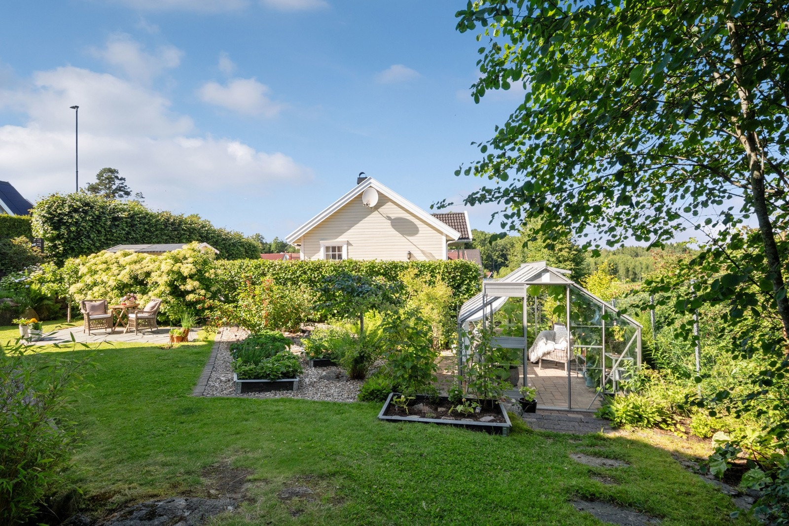 Det er skapt en grønn, vakker oase over flere nivåer. Galleribilde