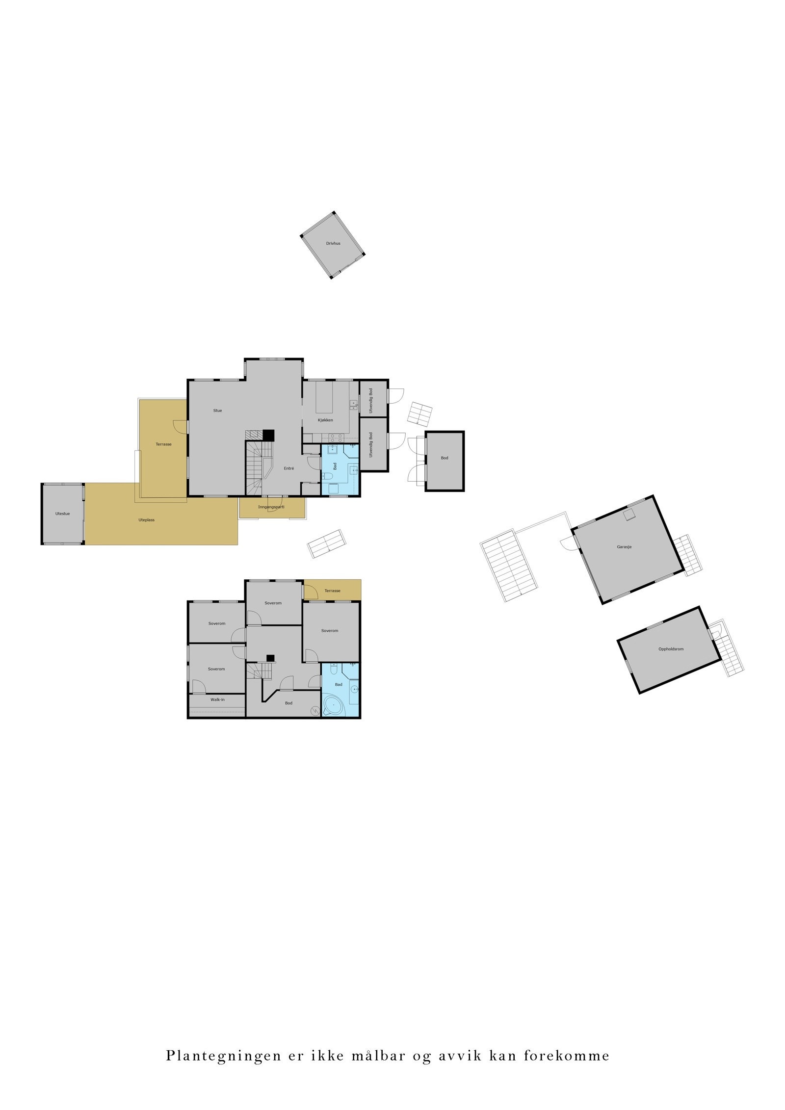 Veiledende plantegning av alle plan. Galleribilde