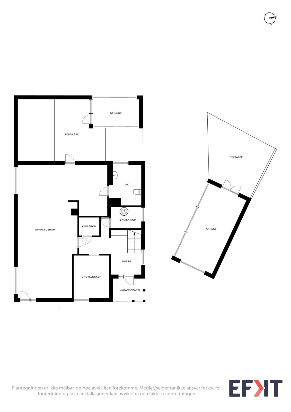 Planteikning 1. etasje Galleribilde