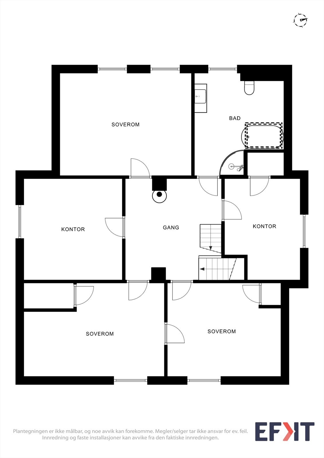 Planteikning 3. etasje Galleribilde