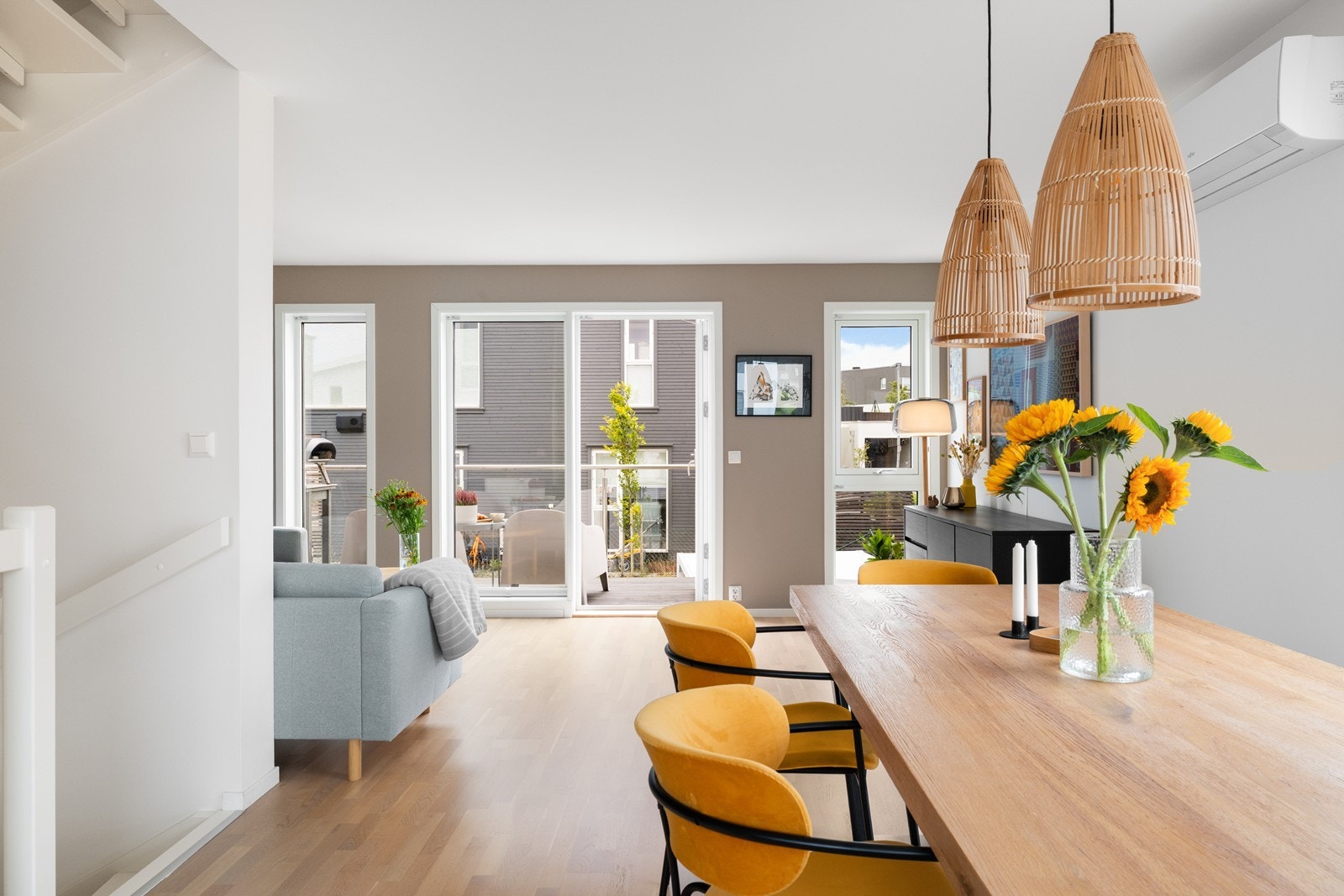 Her er også utgang til koselig balkong Galleribilde