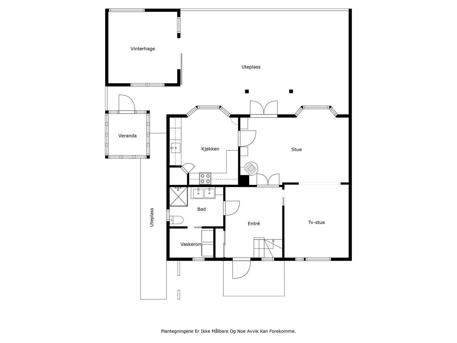 Plantegning 1. etasje hoveddel Galleribilde