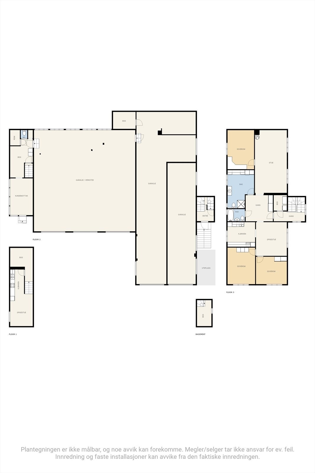 Plantegning av hele bygningen. Galleribilde