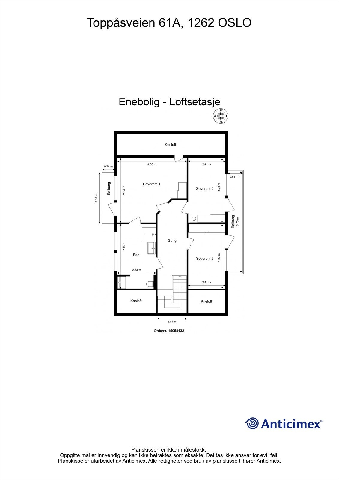 Plantegning - Loft Galleribilde