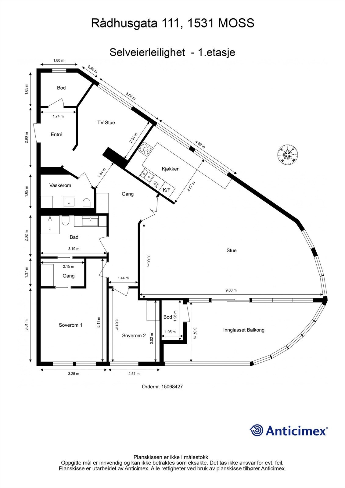 Leiligheten disponerer også bod på ca. 5 kvm. i kjeller samt biloppstillingsplass i felles garasjeanlegg. Galleribilde