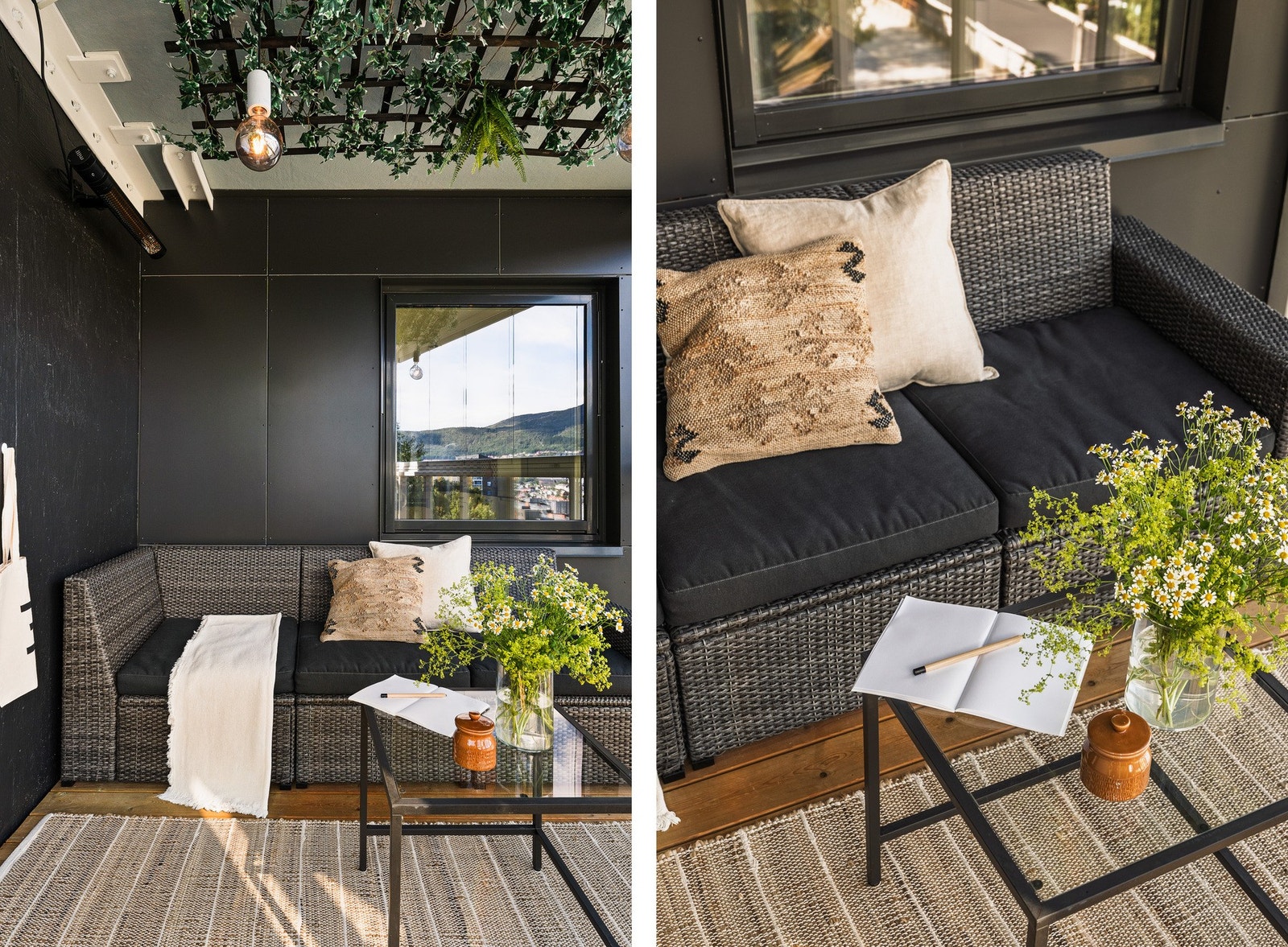 Den innglassede balkongen ble utvidet og oppgradert i 2019/2020. Galleribilde