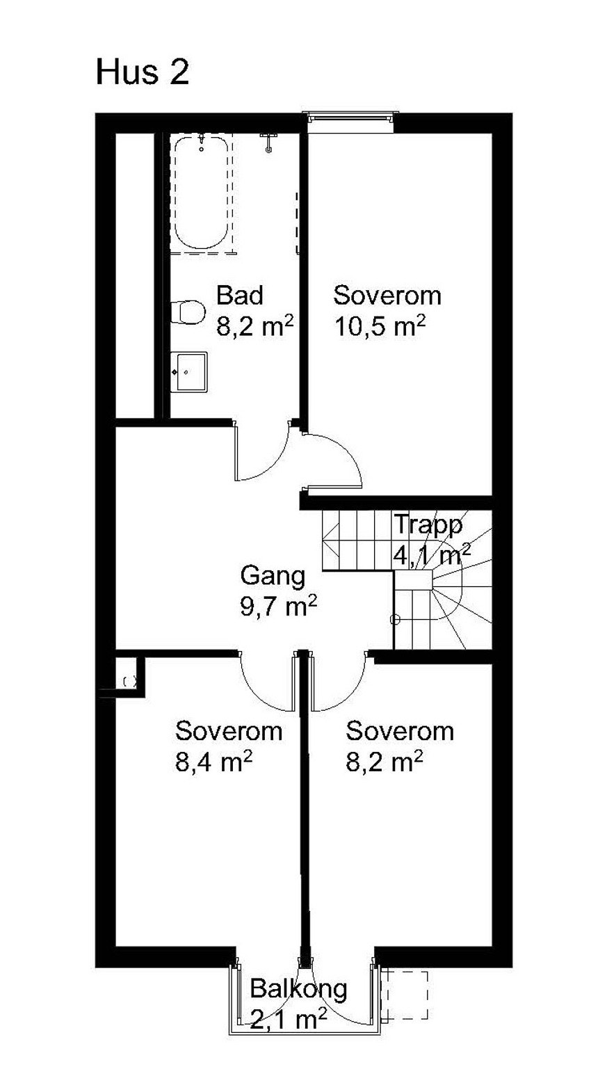 Plantegning 3. etasje Galleribilde
