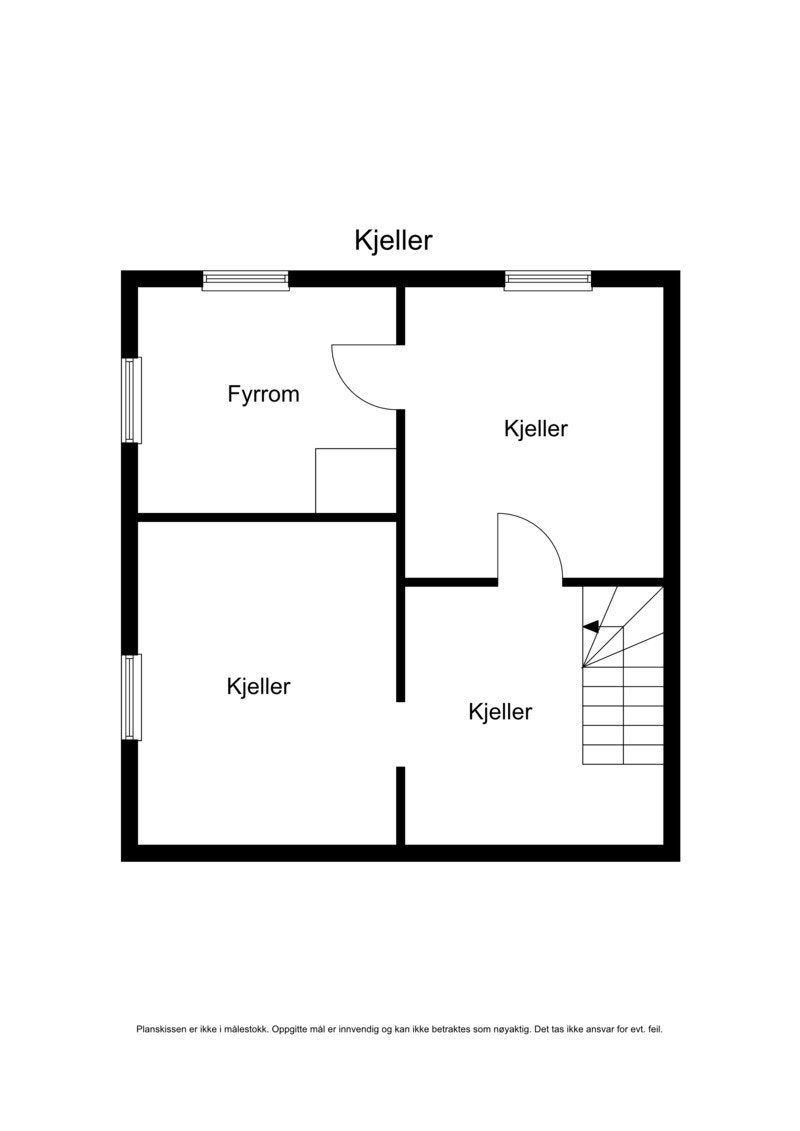 Plantegning for kjeller. Galleribilde