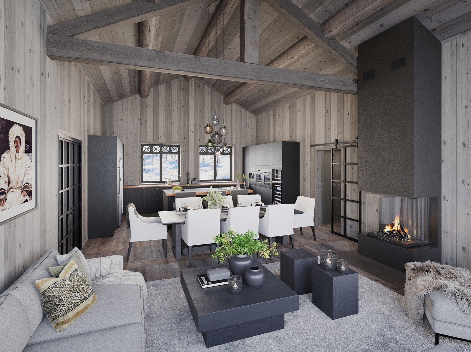 Lekkert kjøkken. Bilde er illustrasjon og avvik kan forekomme Galleribilde