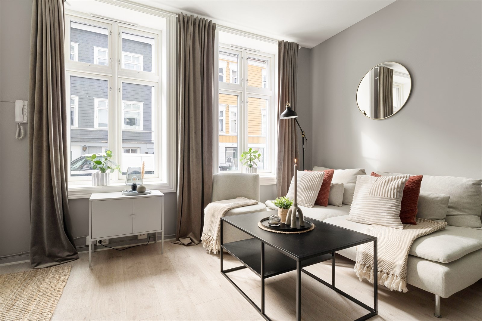 En gjennomgående lekker leilighet med enestående beliggenhet i Nygårdsgaten. Galleribilde