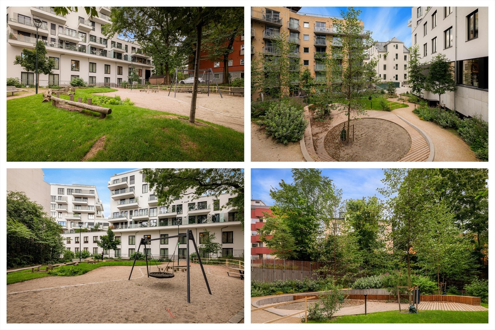 Fra boligen går det gangsti ut til Sommerro og Solli plass - Dette er sjeldne nabolagskvaliteter Galleribilde