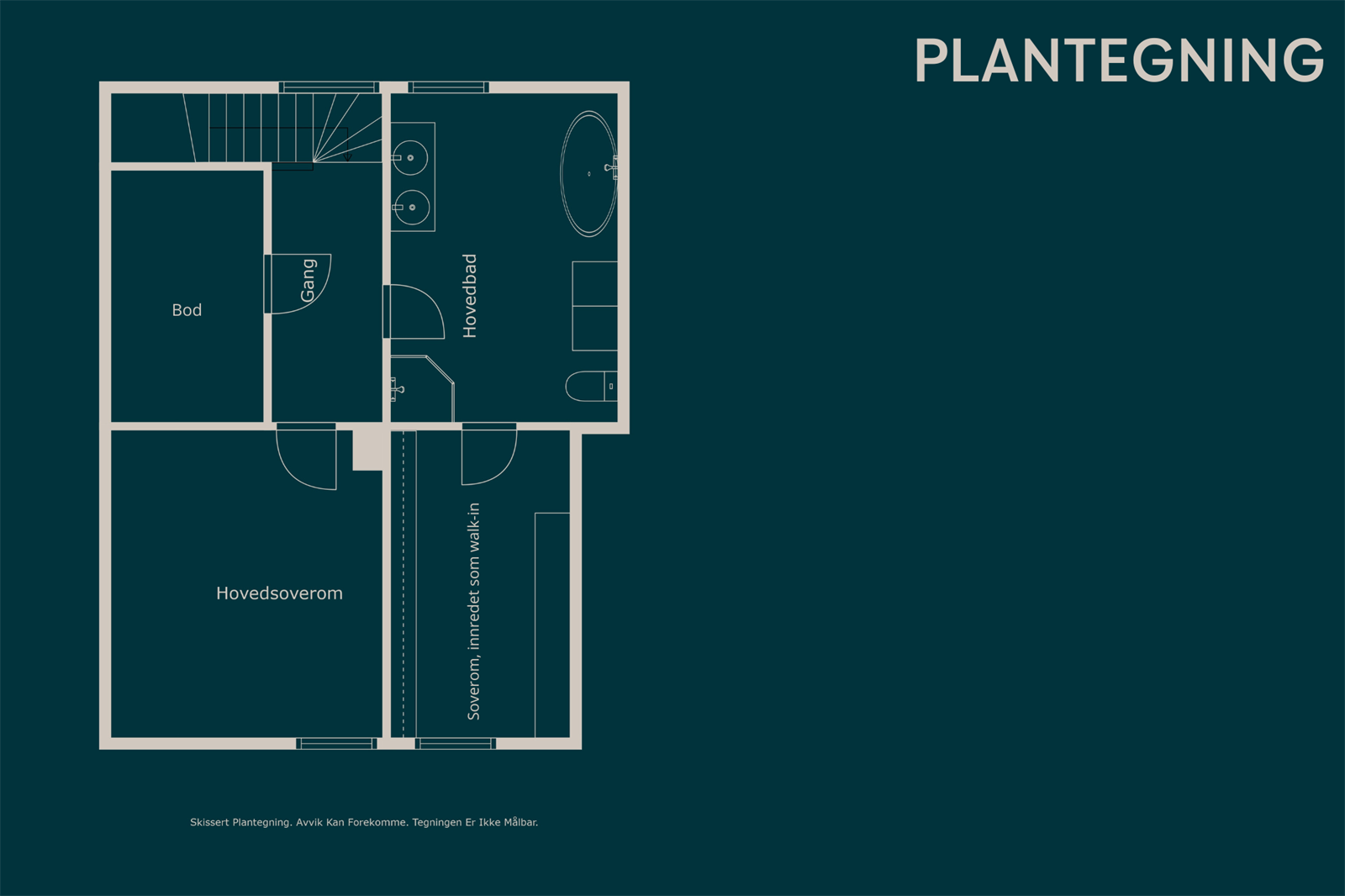 Skissert plantegning av 2. etasje. Galleribilde