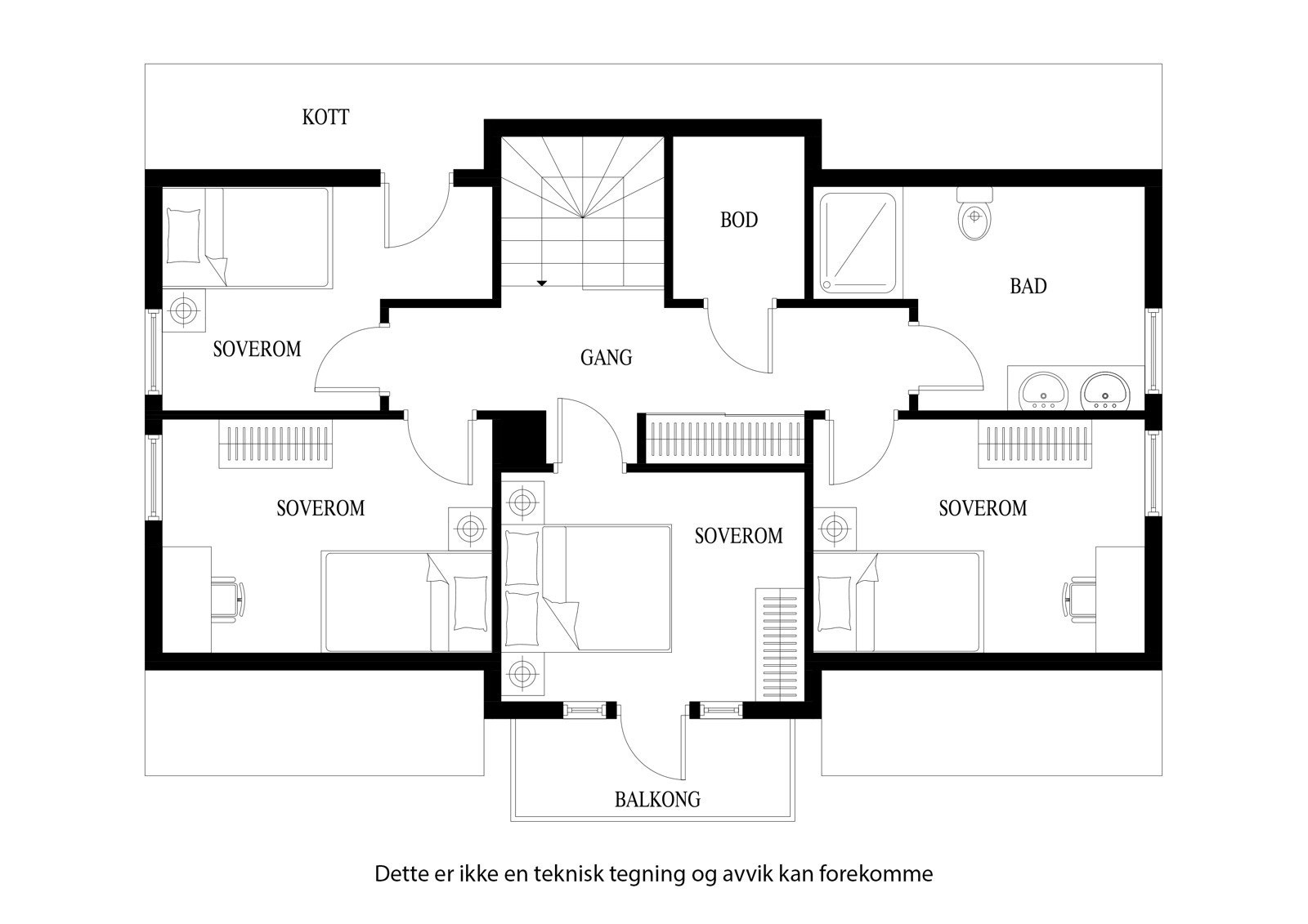 Planløsning for 2.etasje Galleribilde