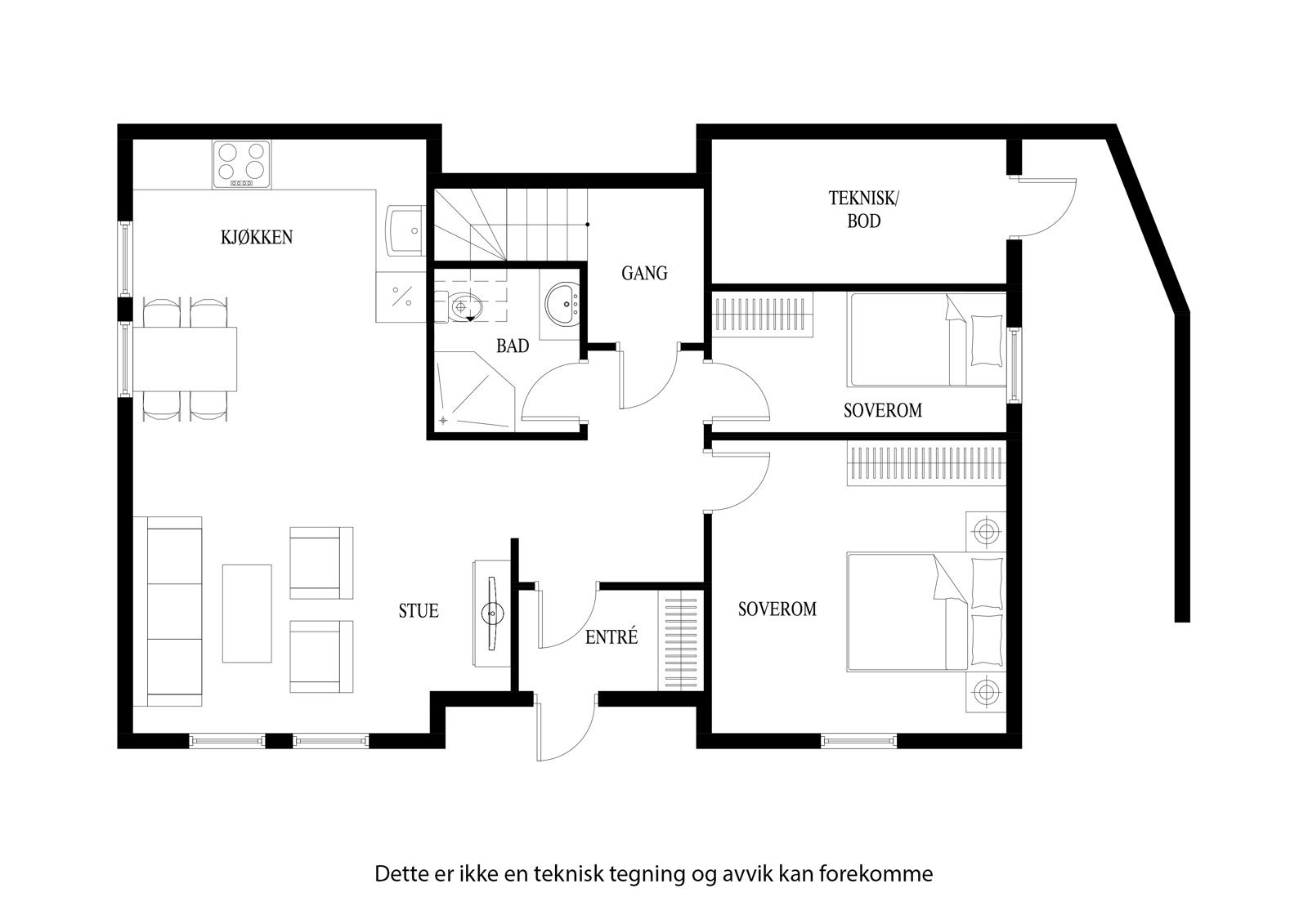 Planløsning for sokkeletasjen (tidligere utleiedel) Galleribilde