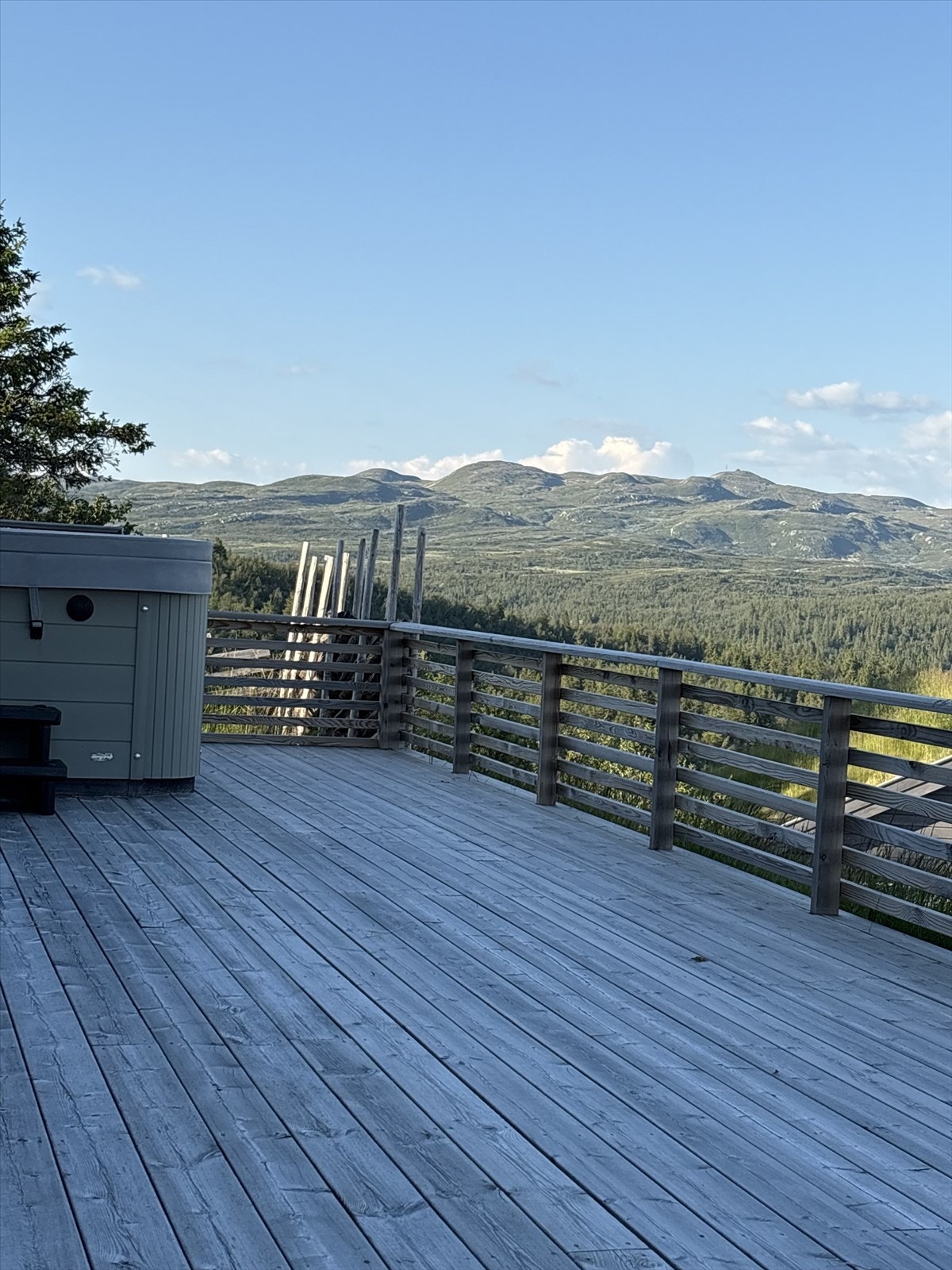 Gode utsiktsforhold fra terrassen mot Synnfjell. Privat bilde. Galleribilde