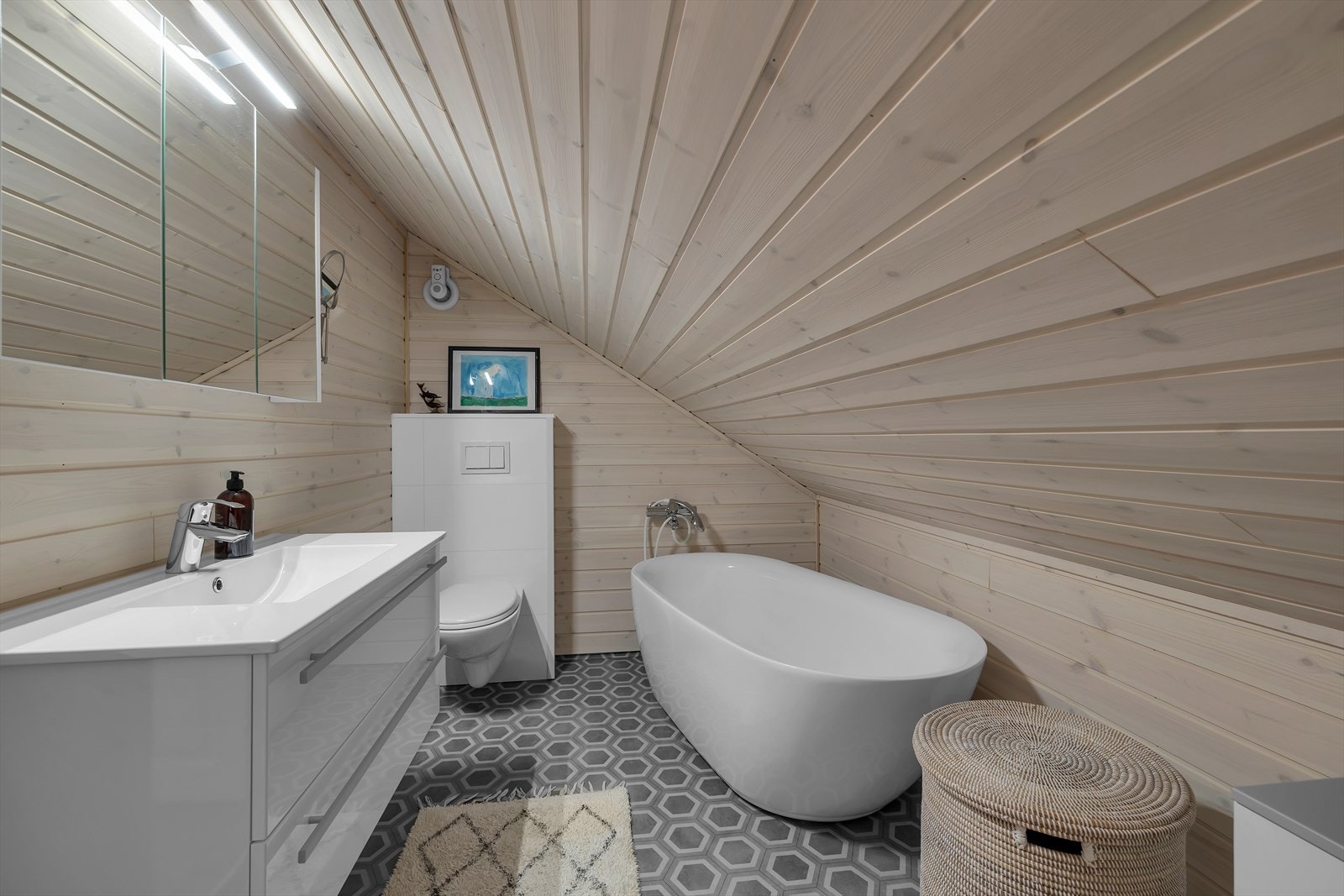 Baderom loft. Badekar er ofte et must for mange. Galleribilde