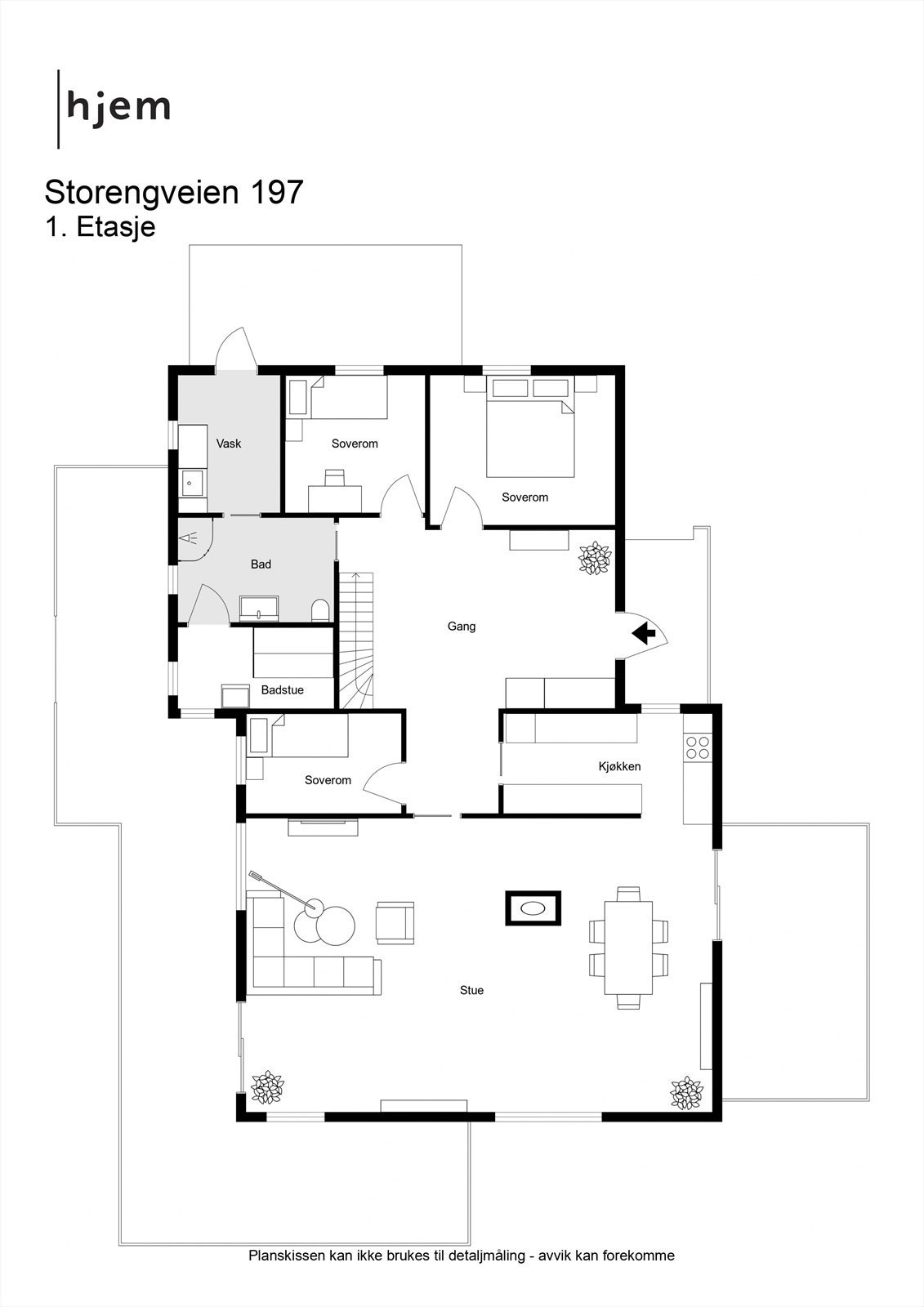 Planillustrasjon 1. etasje Galleribilde