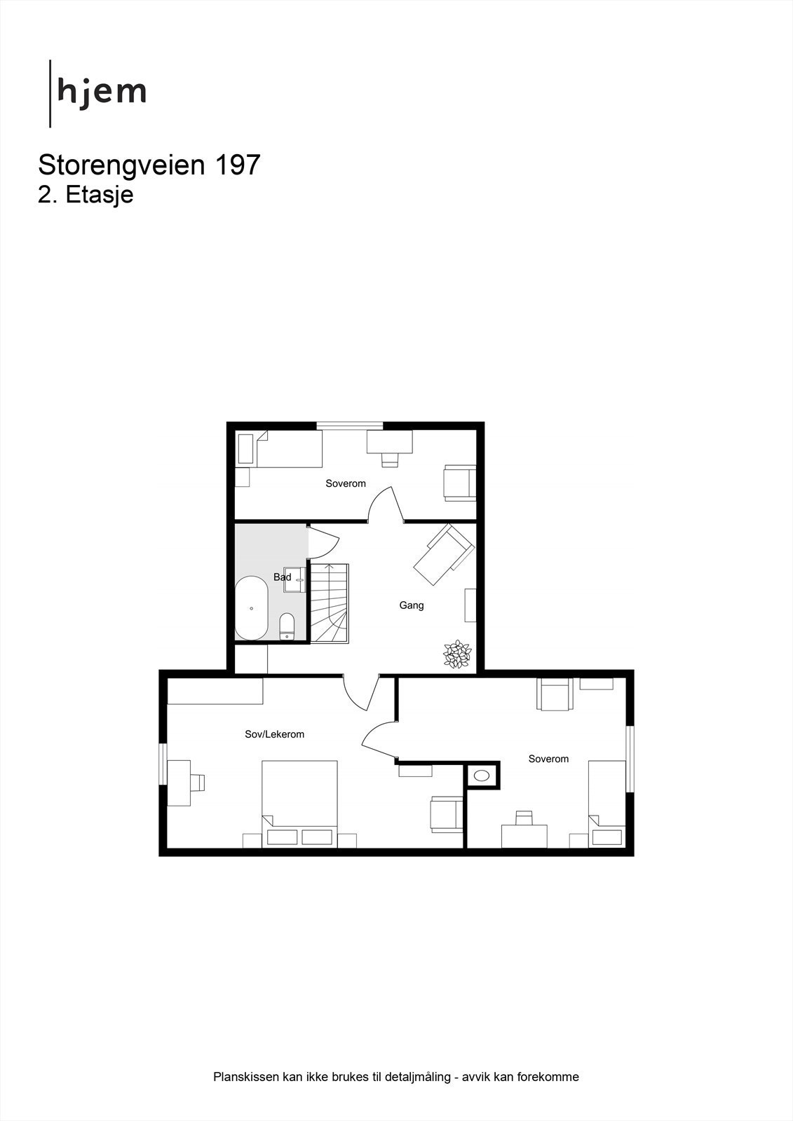 Planillustrasjon 2. etasje. Galleribilde