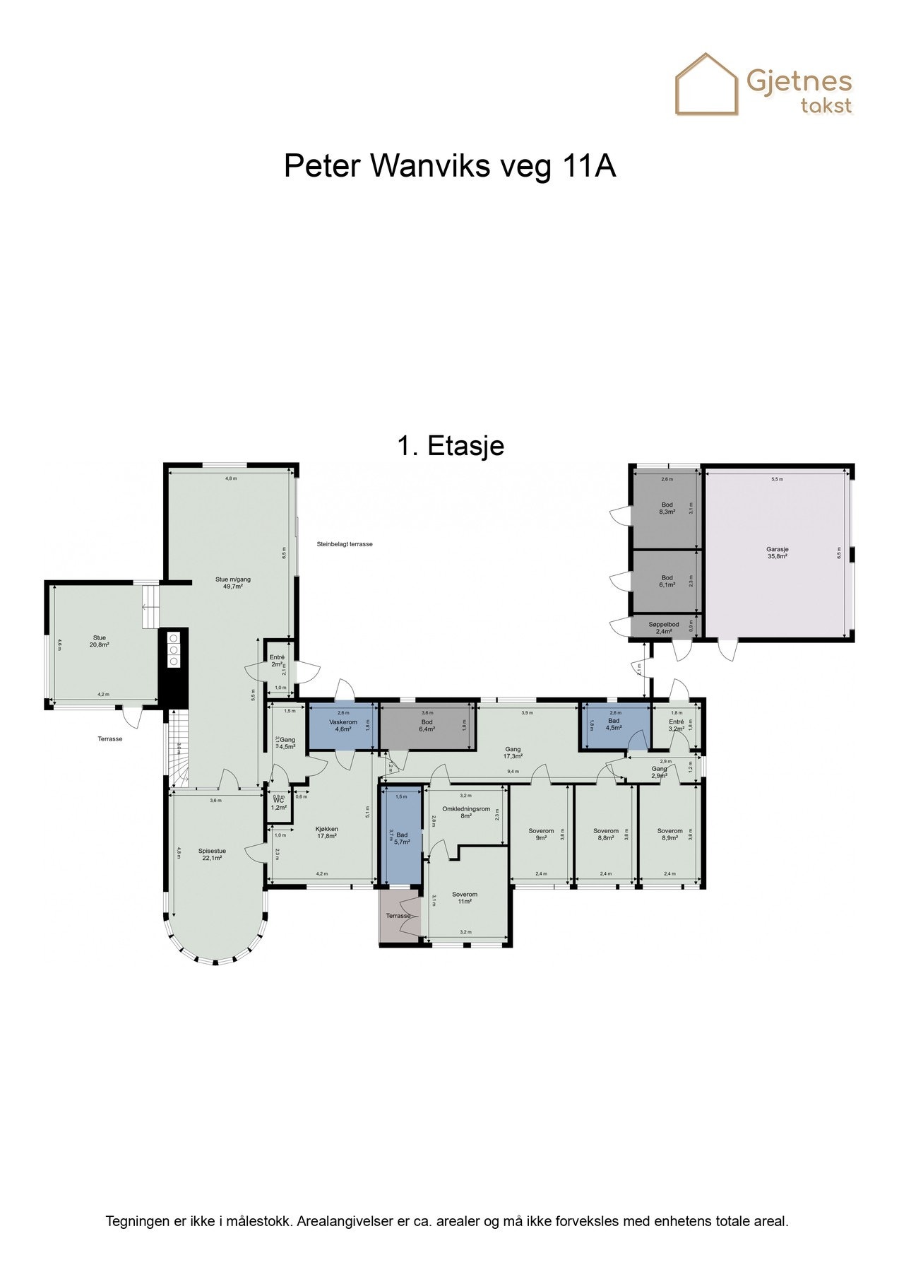 Planskisse hovedetasje.