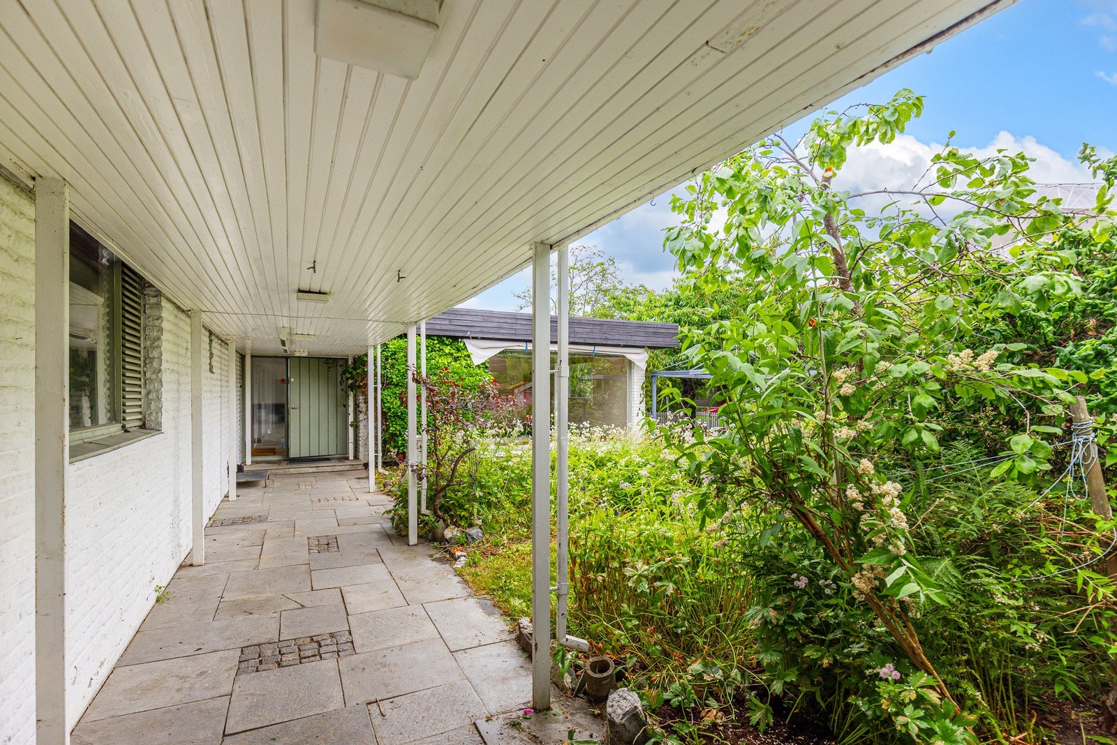 Inngangsparti i atriumet.