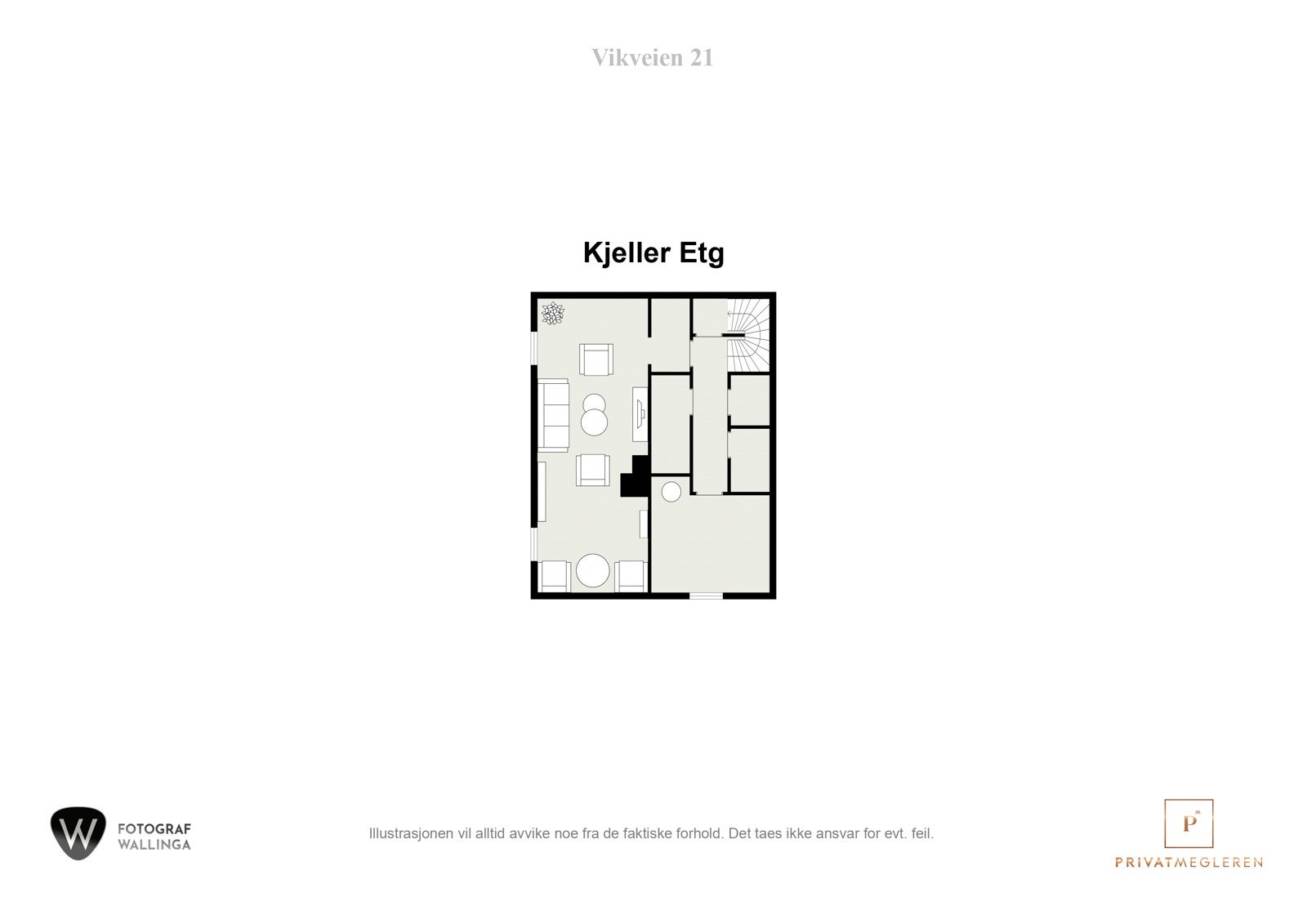 Plantegning underetasje. Galleribilde