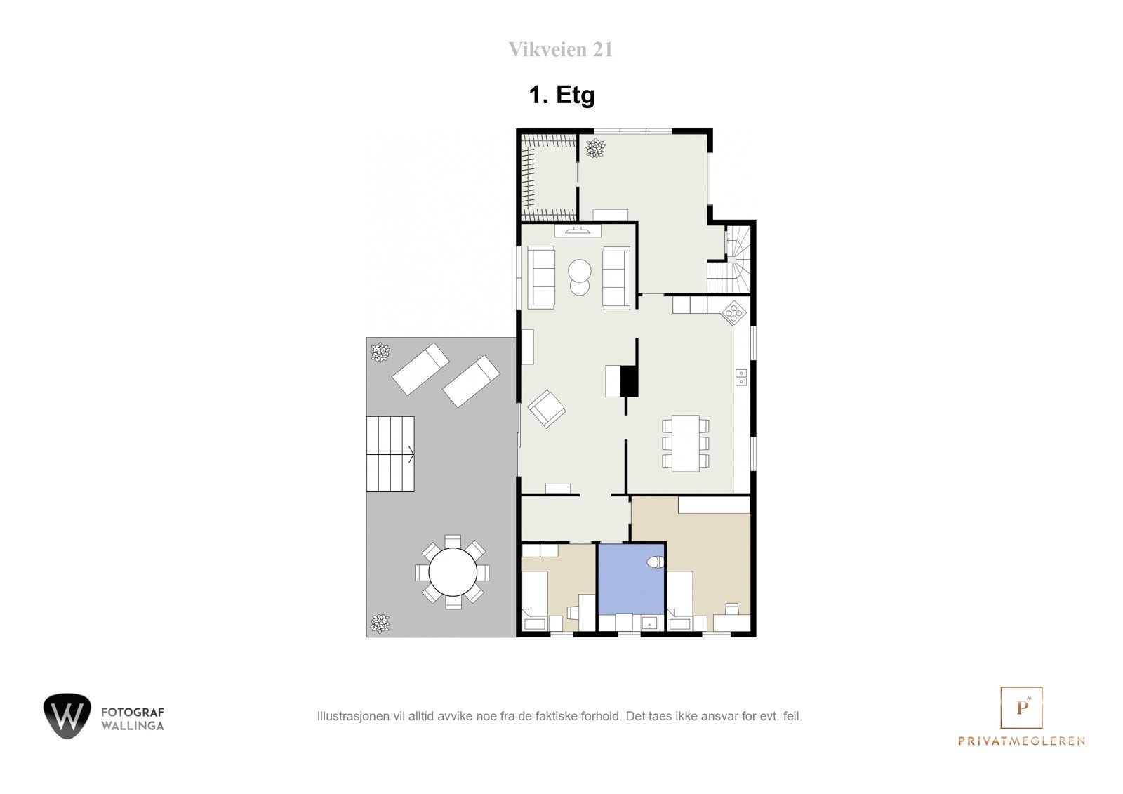 Plantegning første etasje. Galleribilde