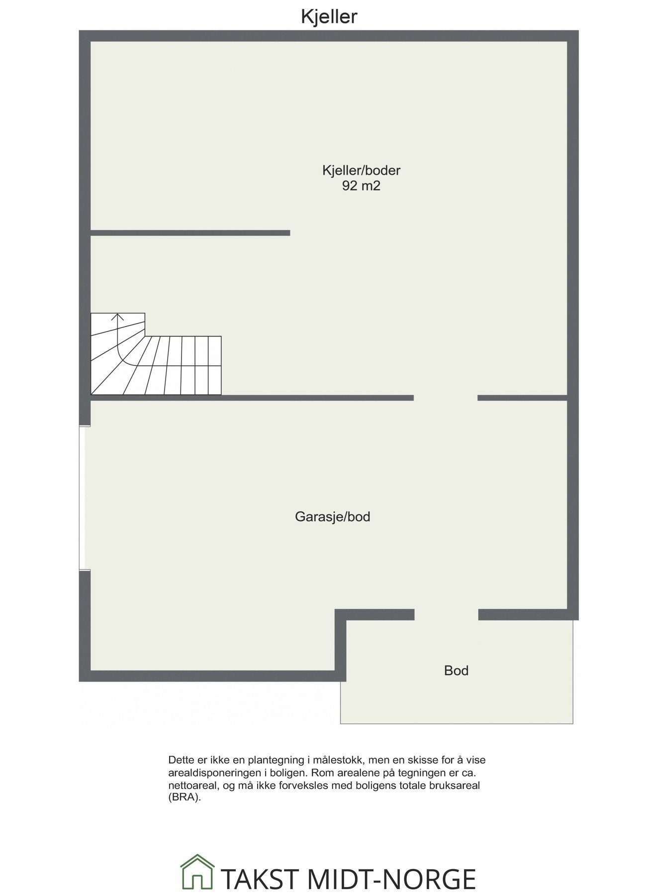 Plantegning kjeller. Galleribilde