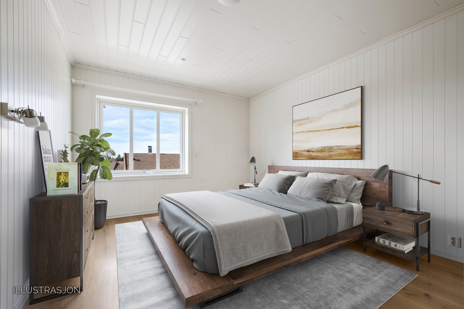 Soverom 1 med digital styling Galleribilde