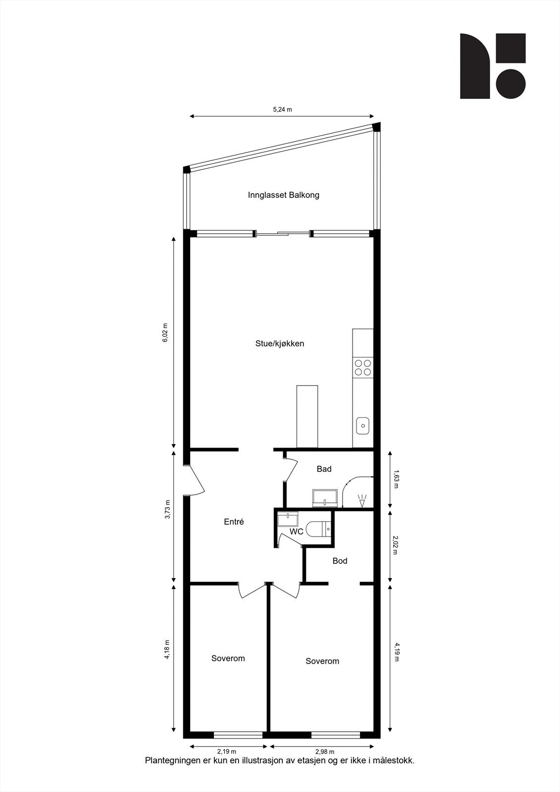 Planskisse 7. etasje Galleribilde