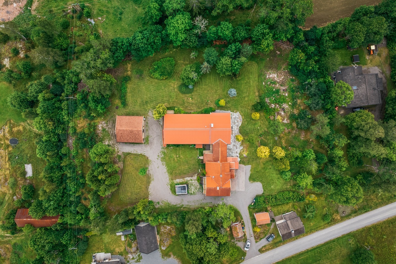 Dronebilde tatt fra fugleperspektiv Galleribilde