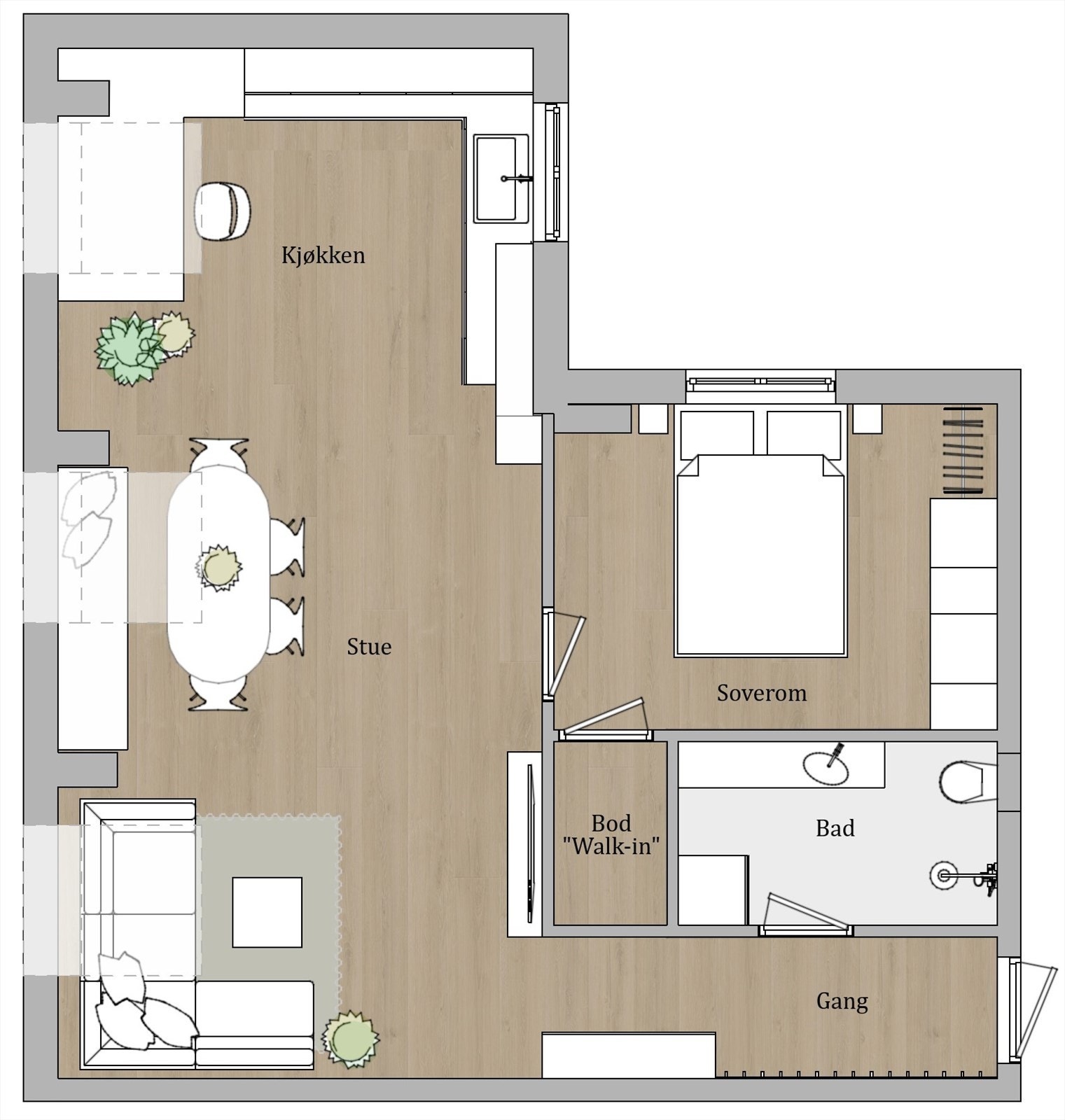 Plantegning fra arkitekt Galleribilde