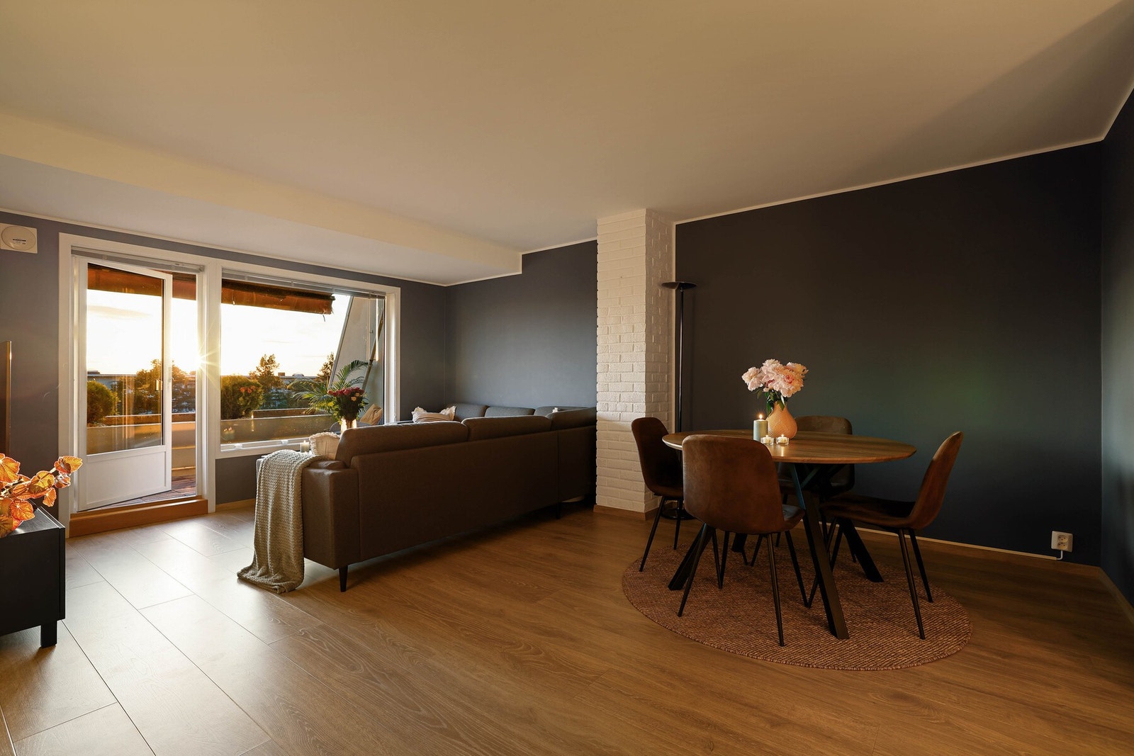 Leiligheten ligger i 1. etasje, og har en stue på 23,6 kvadrat. Galleribilde