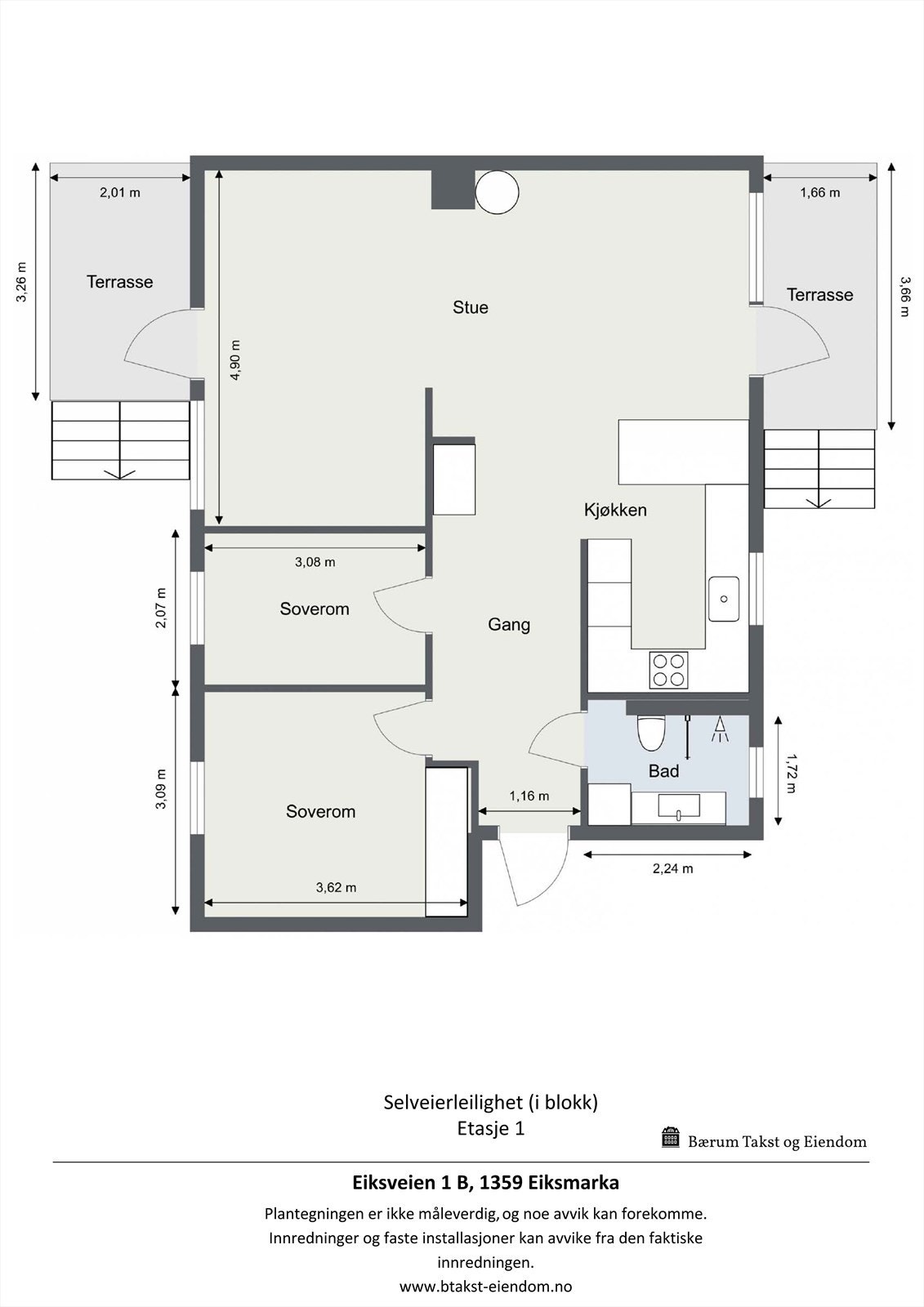 Plantegning for leiligheten. Galleribilde