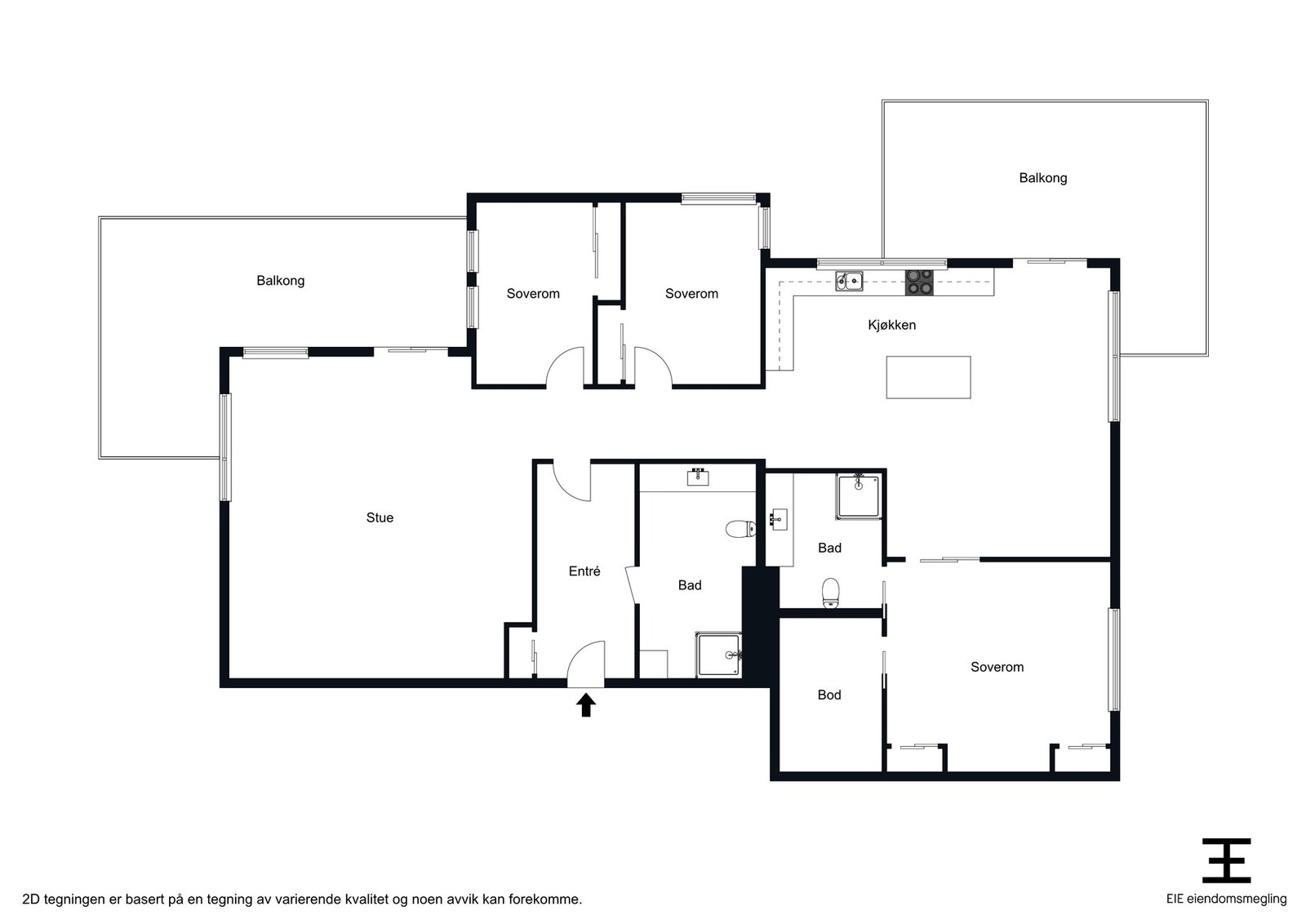 Plantegning Langoddveien 9, 3, etg. Galleribilde