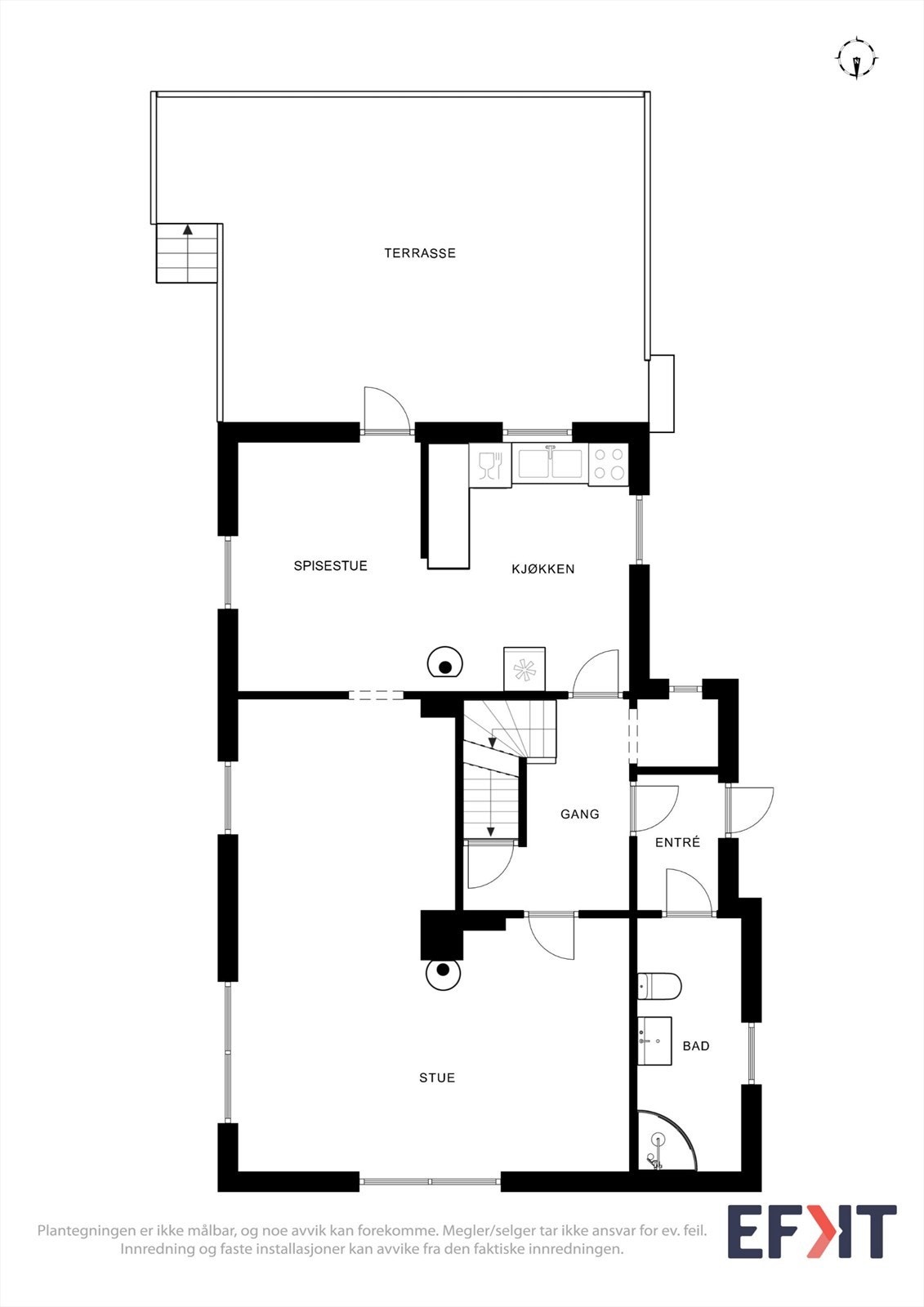 Plantegning 1. etasje Galleribilde