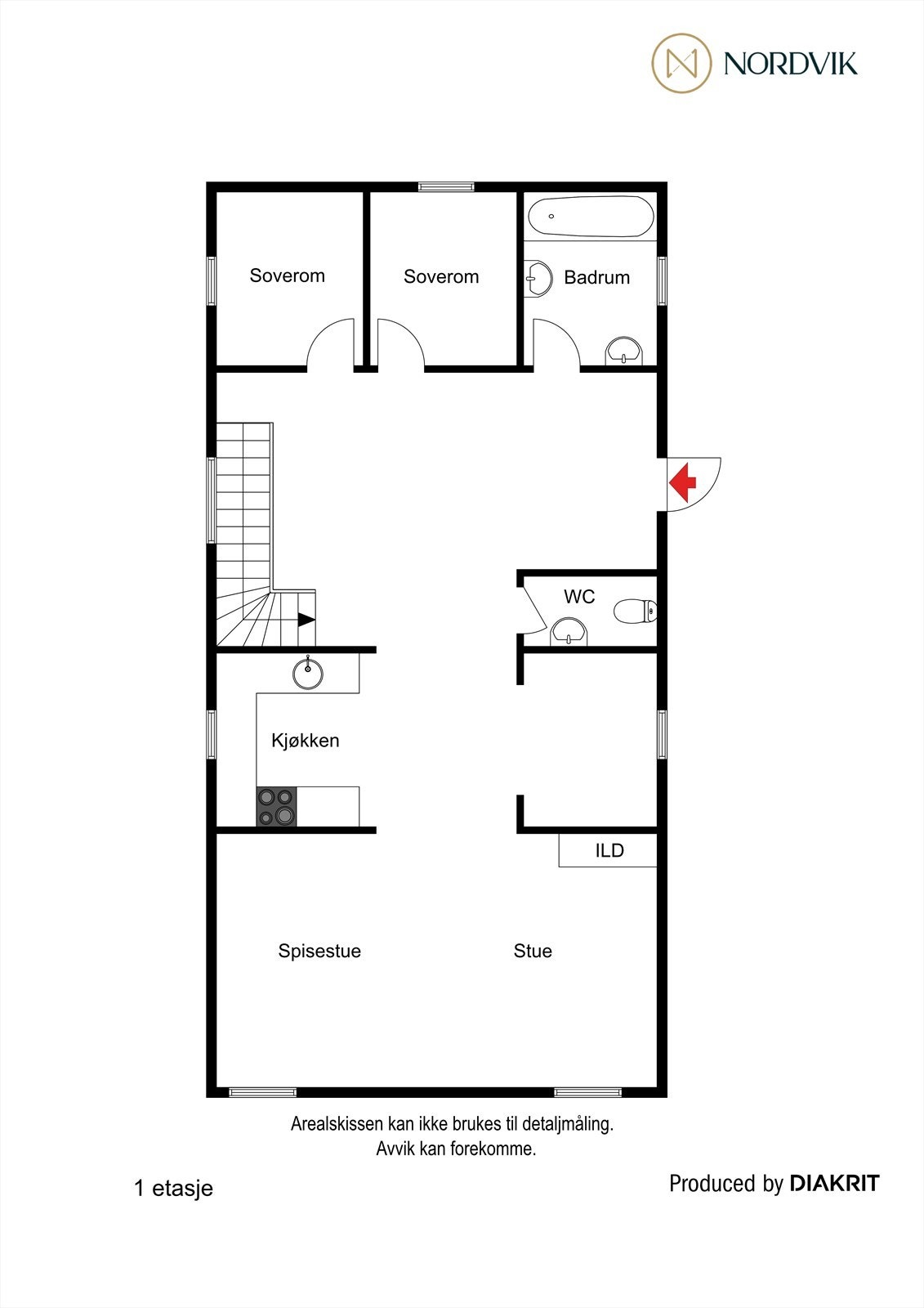 Plantegning 1. etg Galleribilde