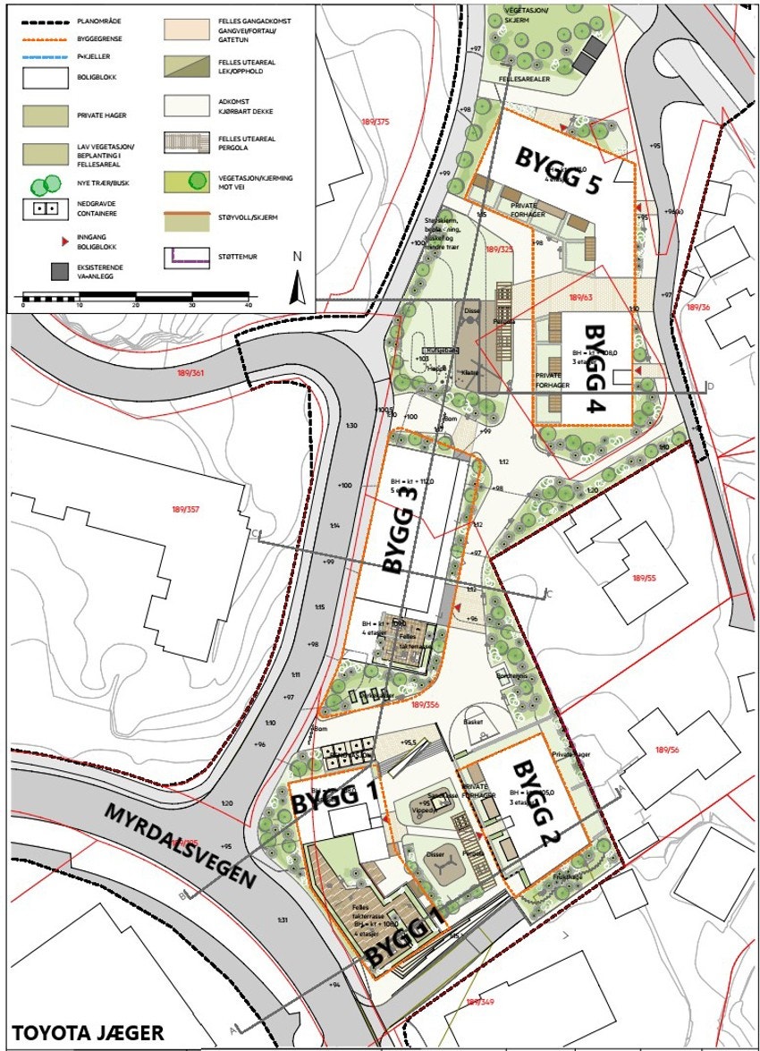 - Oversikt over Lille Gartnerløkken og plassering av B2-201 (Bygg 2) - Galleribilde