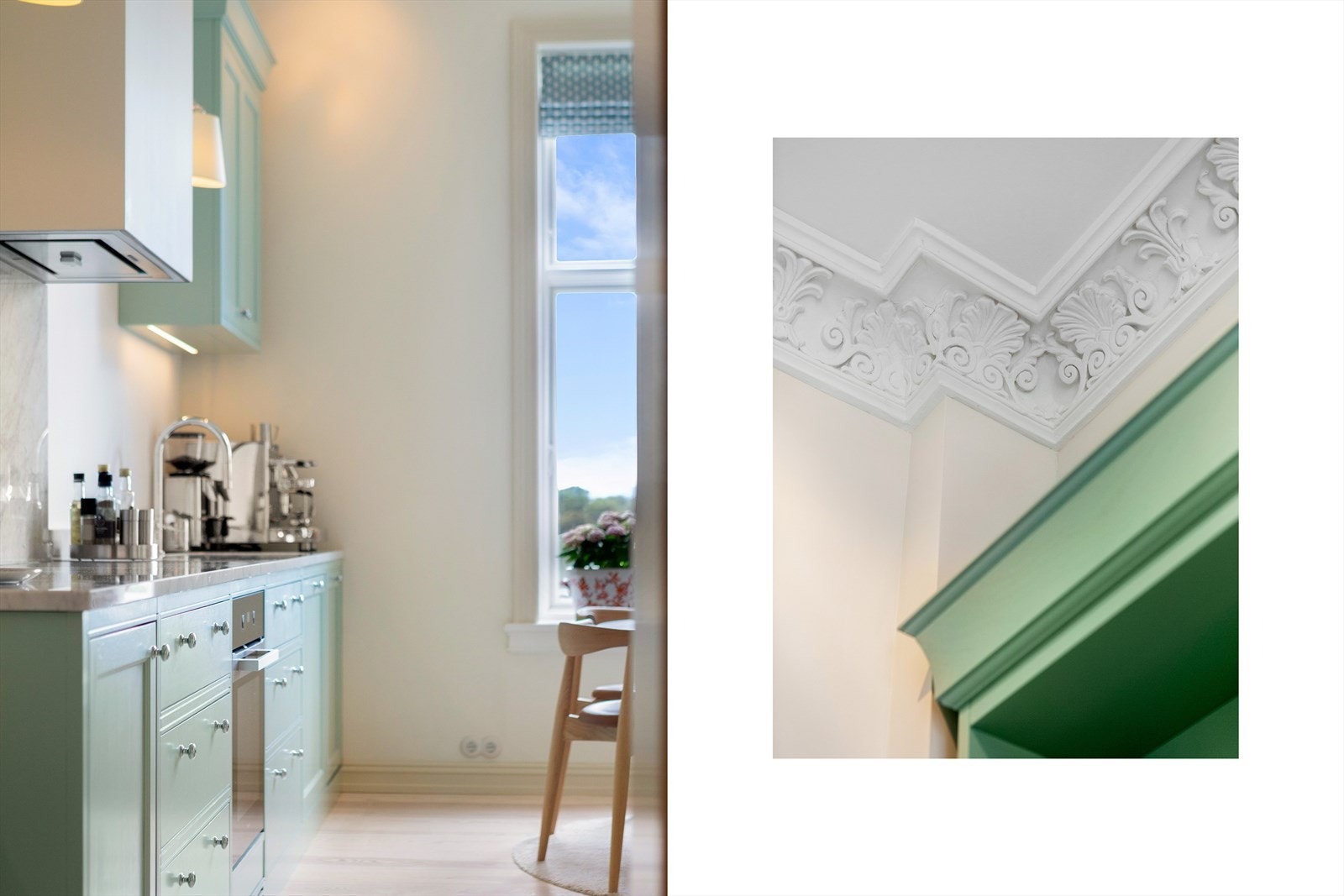 Integrerte hvitevarer fra Miele: kjøleskap, fryseskap, oppvaskmaskin, platetopp og stekeovn. Galleribilde